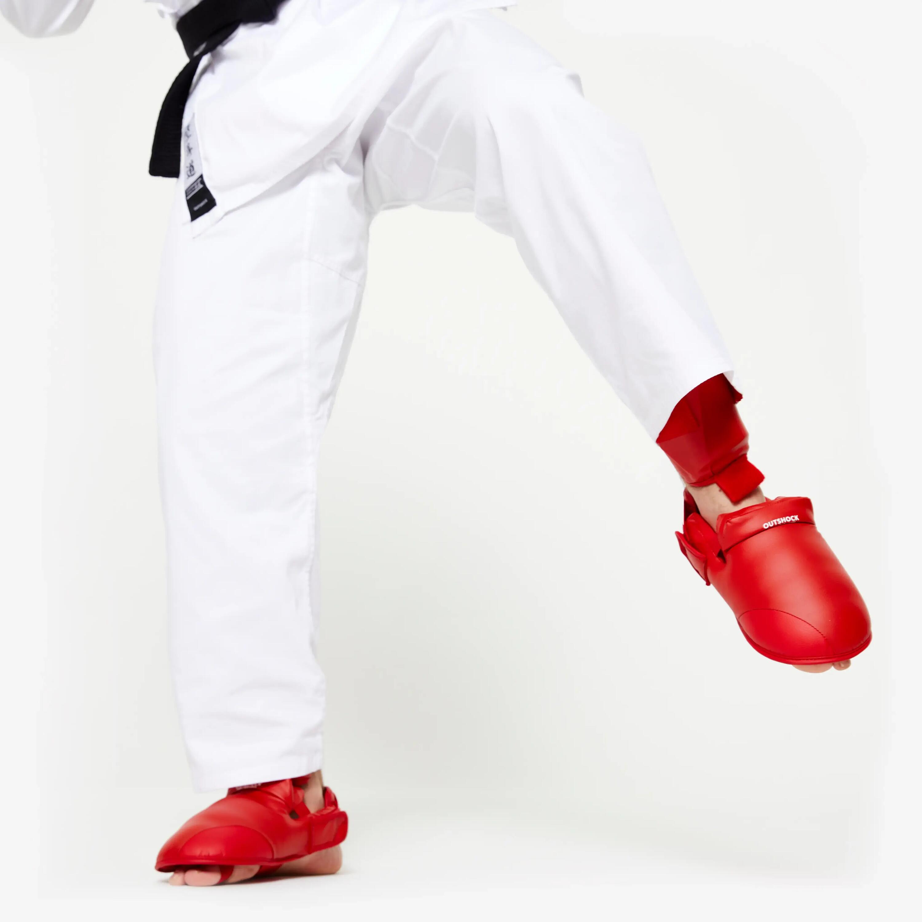 Karate Shin/Foot Guard 900 - Red 6/7