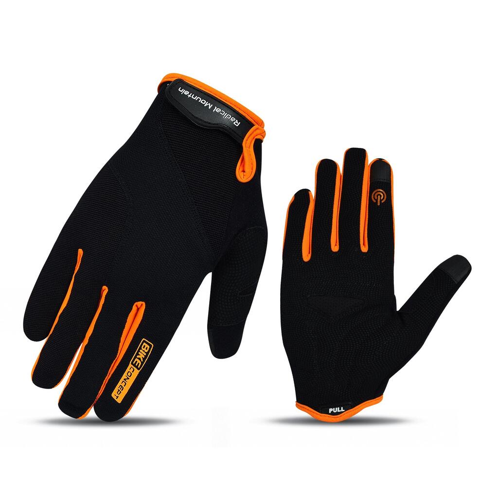 Guantes Ciclismo MTB Negro naranja