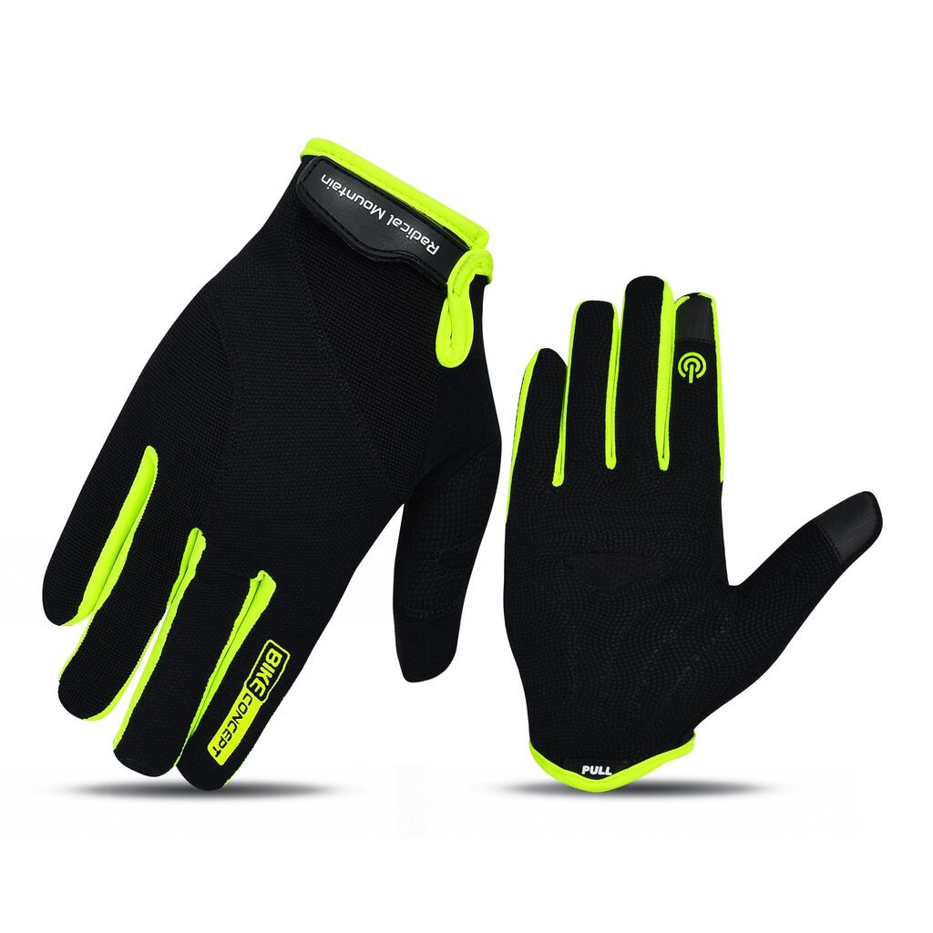 Guantes Ciclismo MTB Negro Amarillo