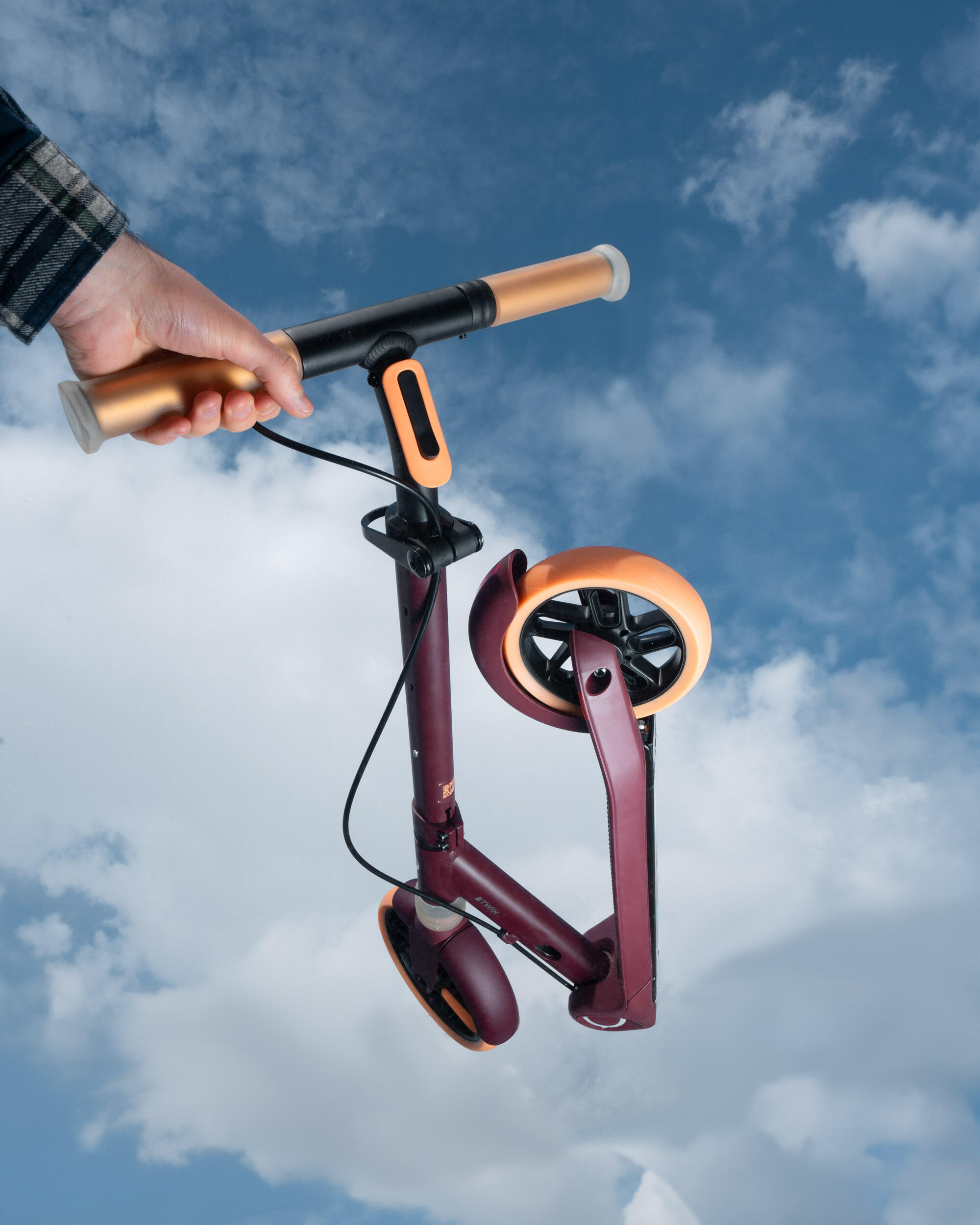 Scooter Tretroller Kinder ‒ M900 bordeaux/orange 15/36