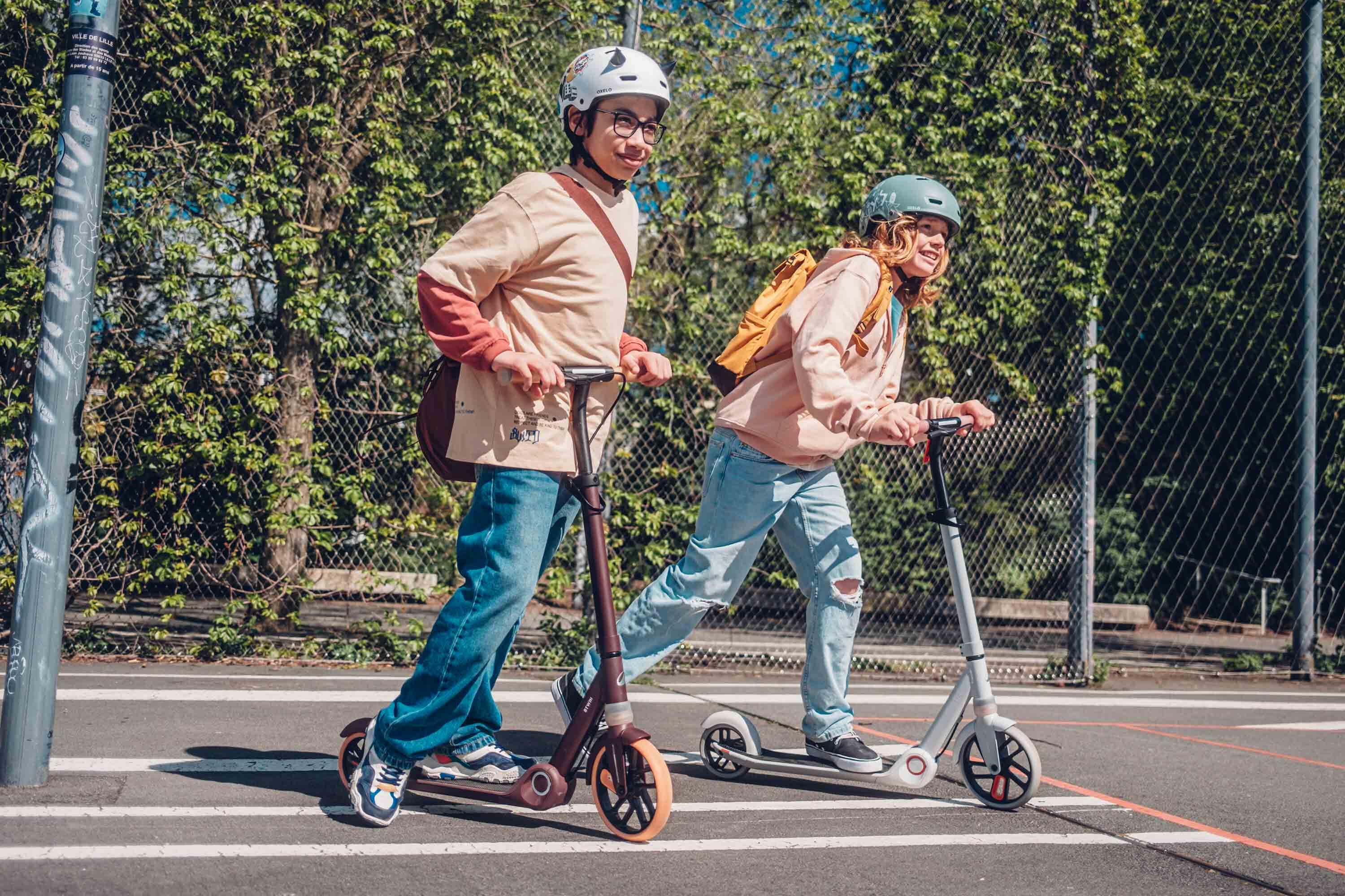 Scooter Tretroller Kinder ‒ M900 bordeaux/orange 16/36