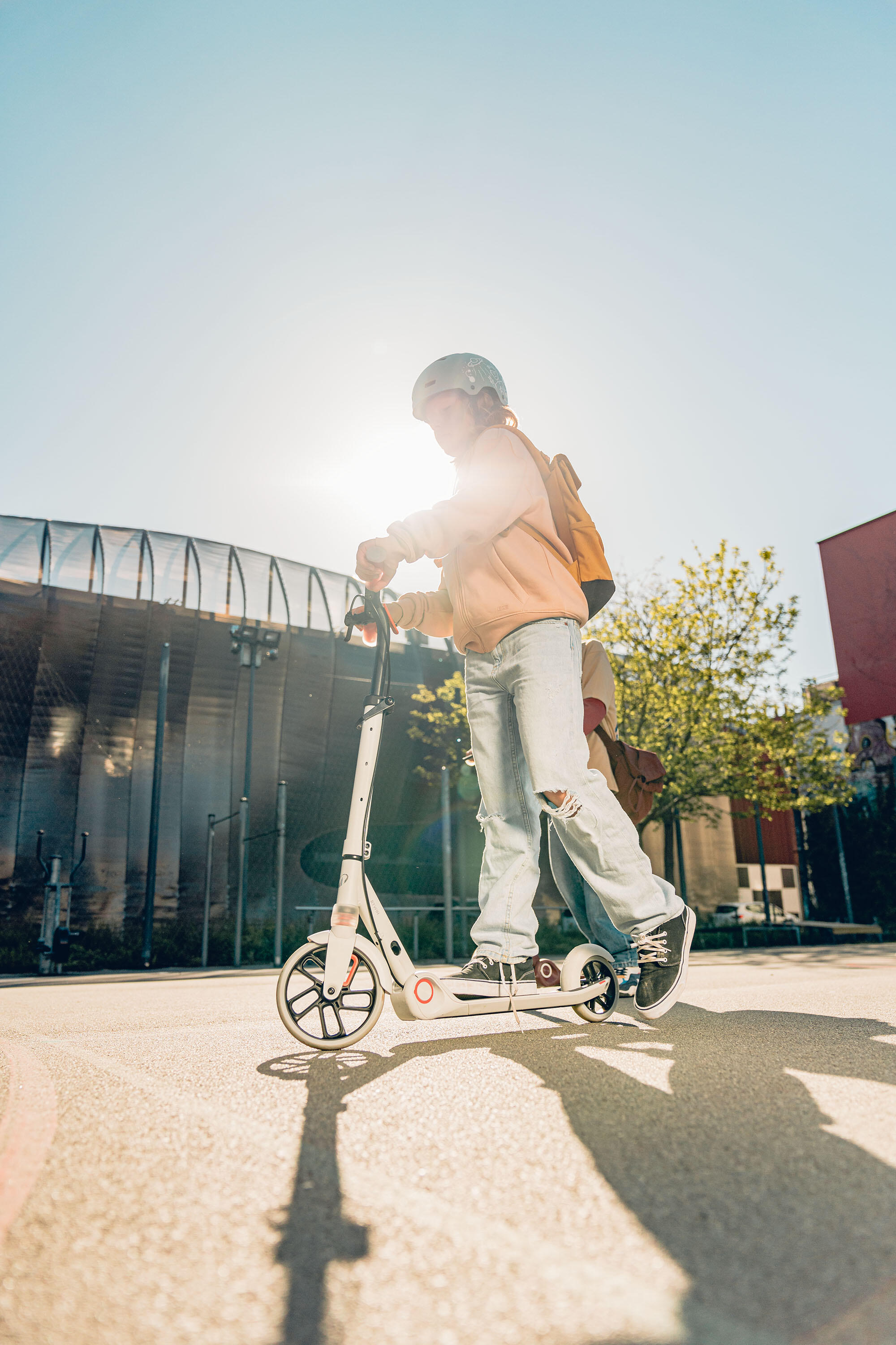 Scooter Tretroller Kinder ‒ M900 bordeaux/orange 18/36