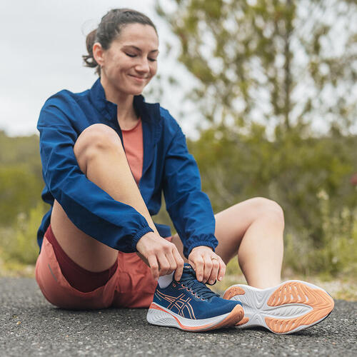 CHAUSSURE DE RUNNING FEMME ASICS - GEL-STRATUS KNIT 4 BLEU ROSE