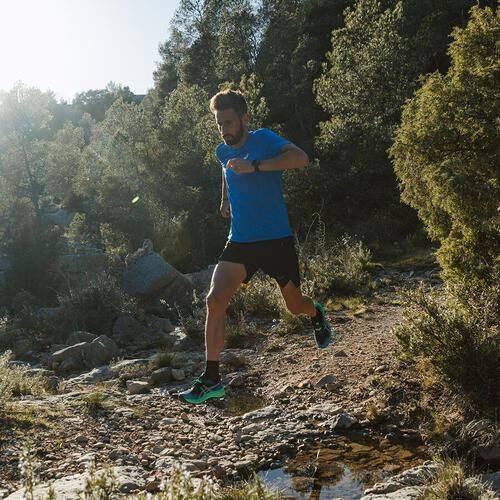 CHAUSSURES DE TRAIL RUNNING HOMME ASICS - GEL-TRABUCO 12 NOIR BLEU VERT