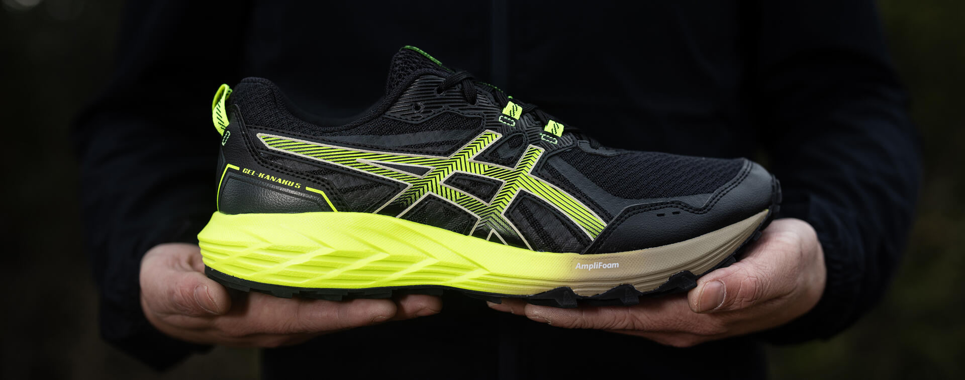 CHAUSSURES DE TRAIL RUNNING HOMME ASICS GEL KANAKU 5 NOIR JAUNE ASICS Decathlon