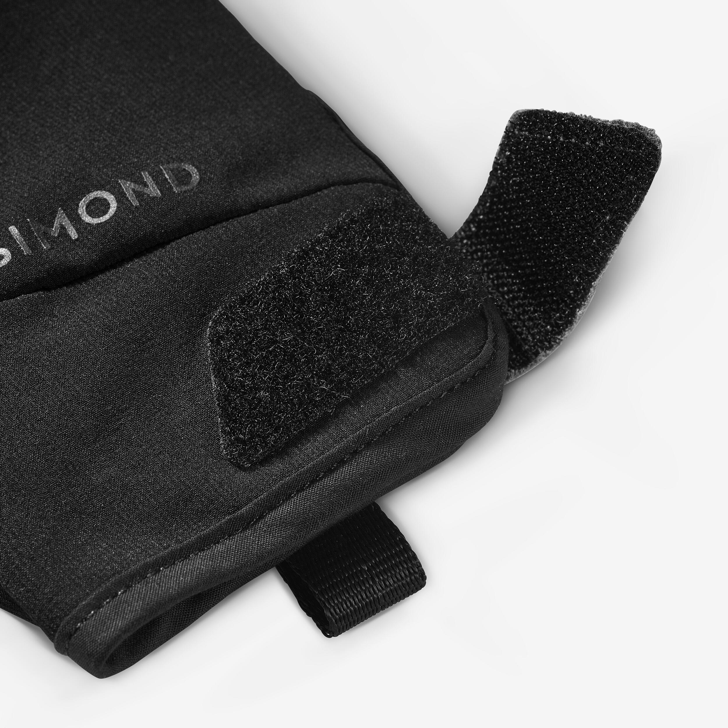 Via Ferrata fingerless gloves, black and beige