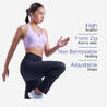 Large High Support Zip-Up Sports Bra with Cups, Adjustable Straps FBRA920- Lilac