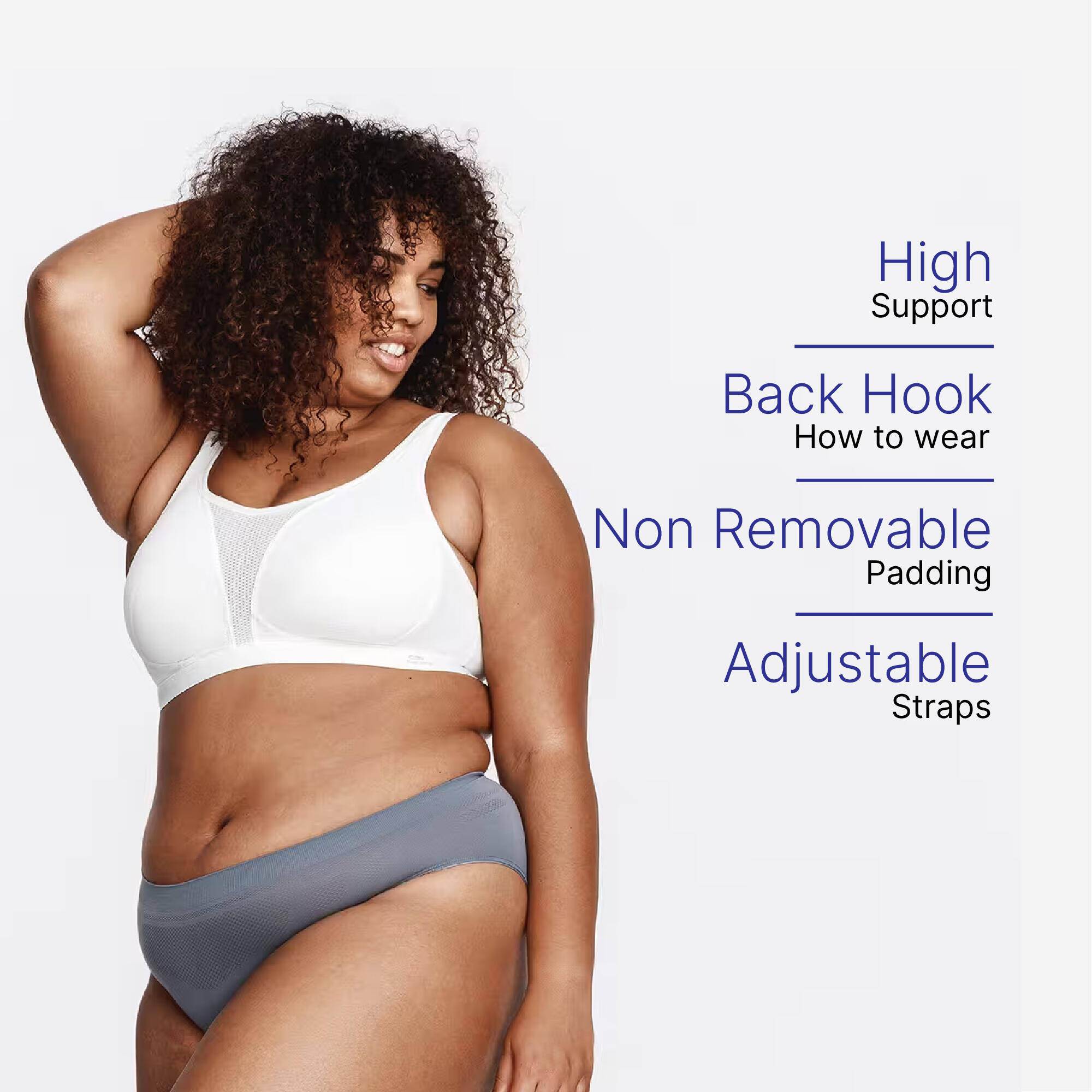 Sports Bra High Support for Running - Magnolia -  1