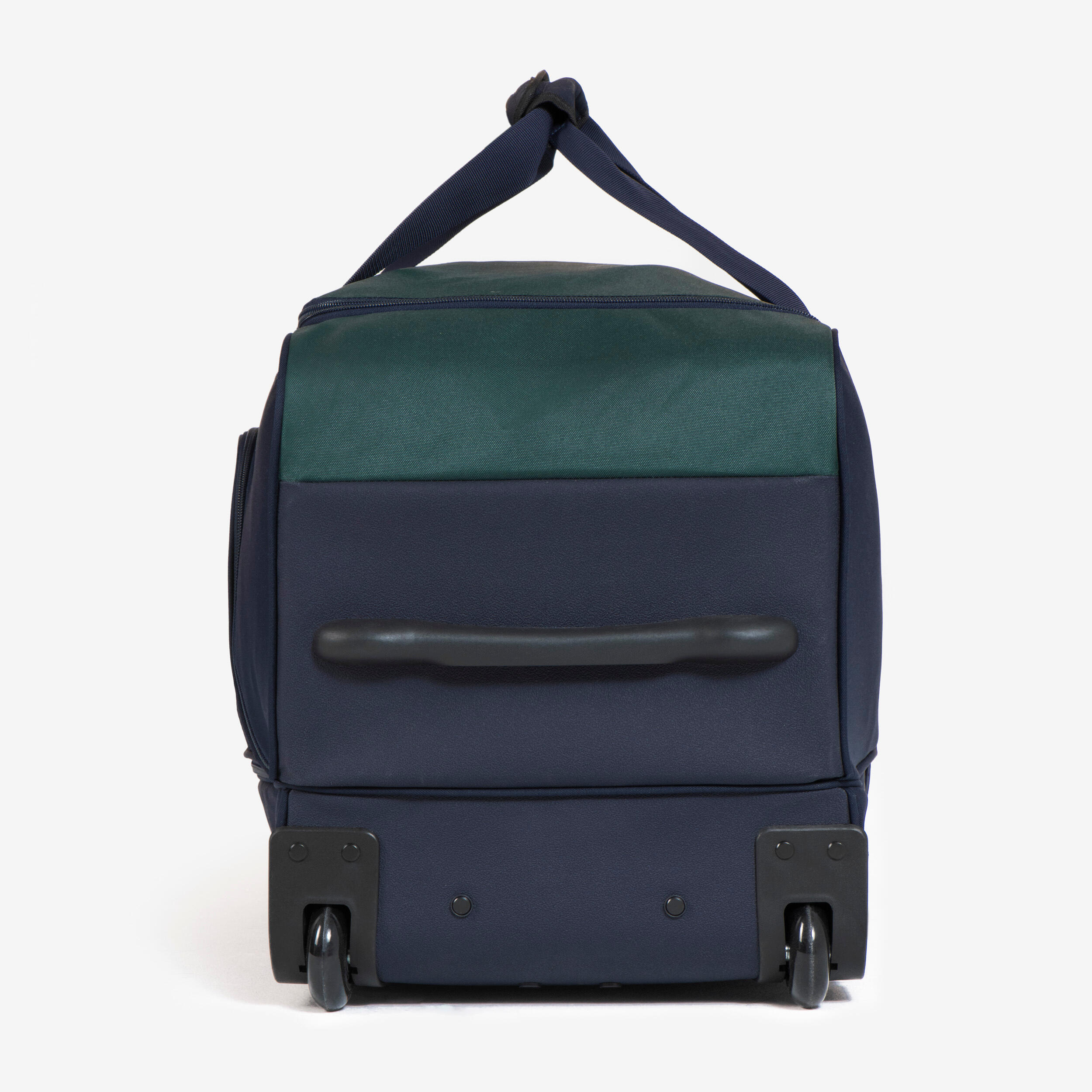 Tas op wieltjes voor ruitersportmateriaal trolley 80 l groen en blauw 6/8