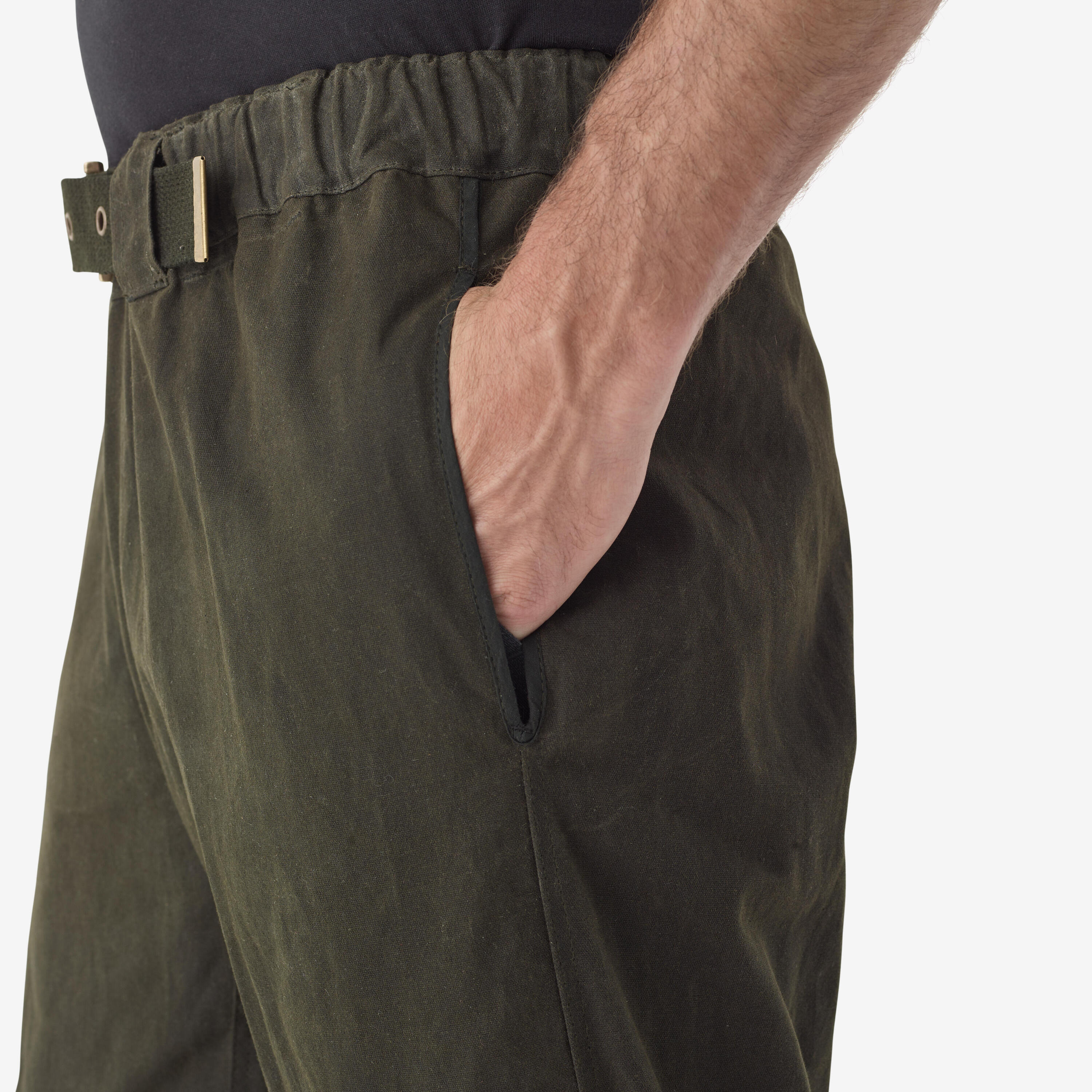 Overtrekbroek voor de jacht geolied waterdicht sterk 2/5