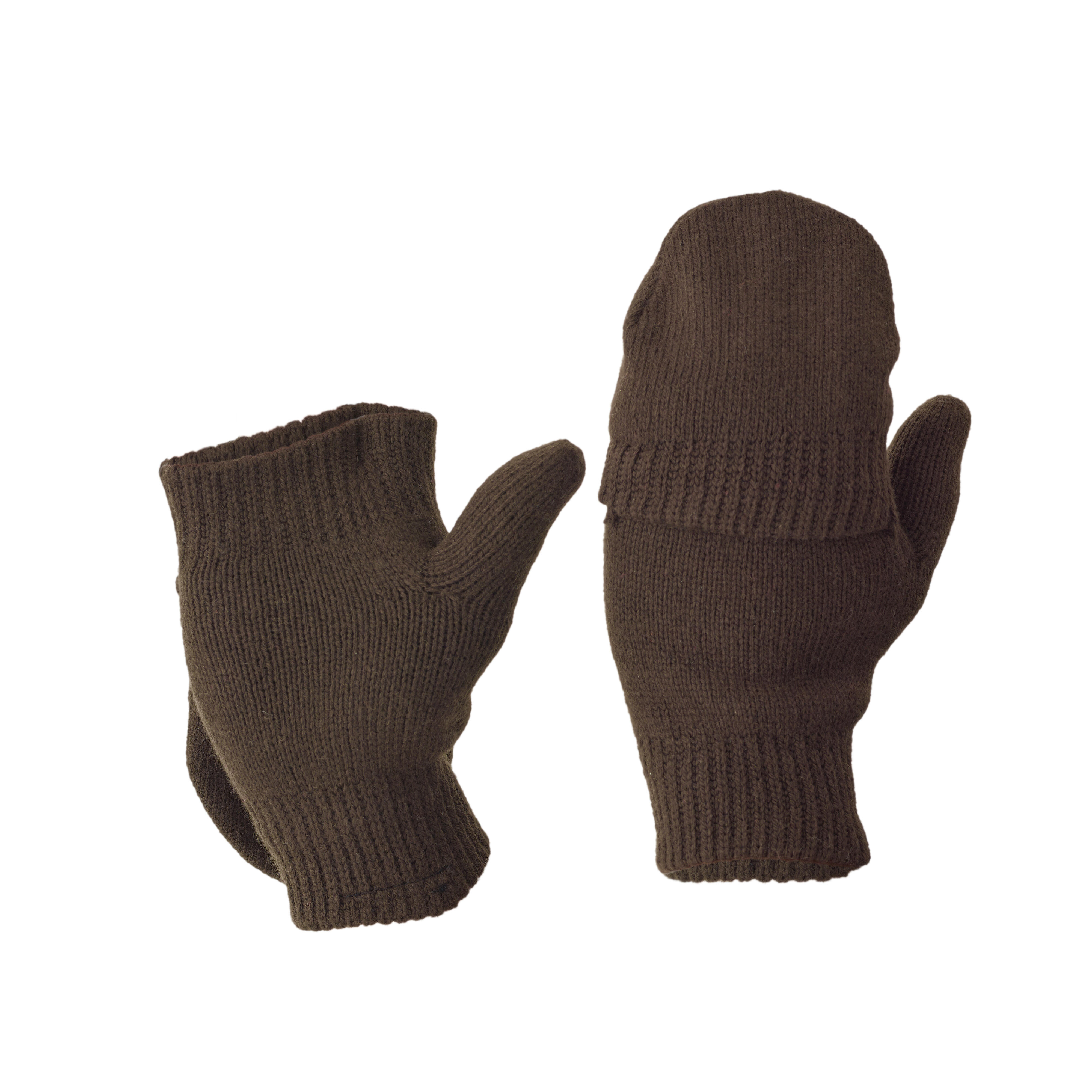 Mitaines en tricot – 500 brun - SOLOGNAC