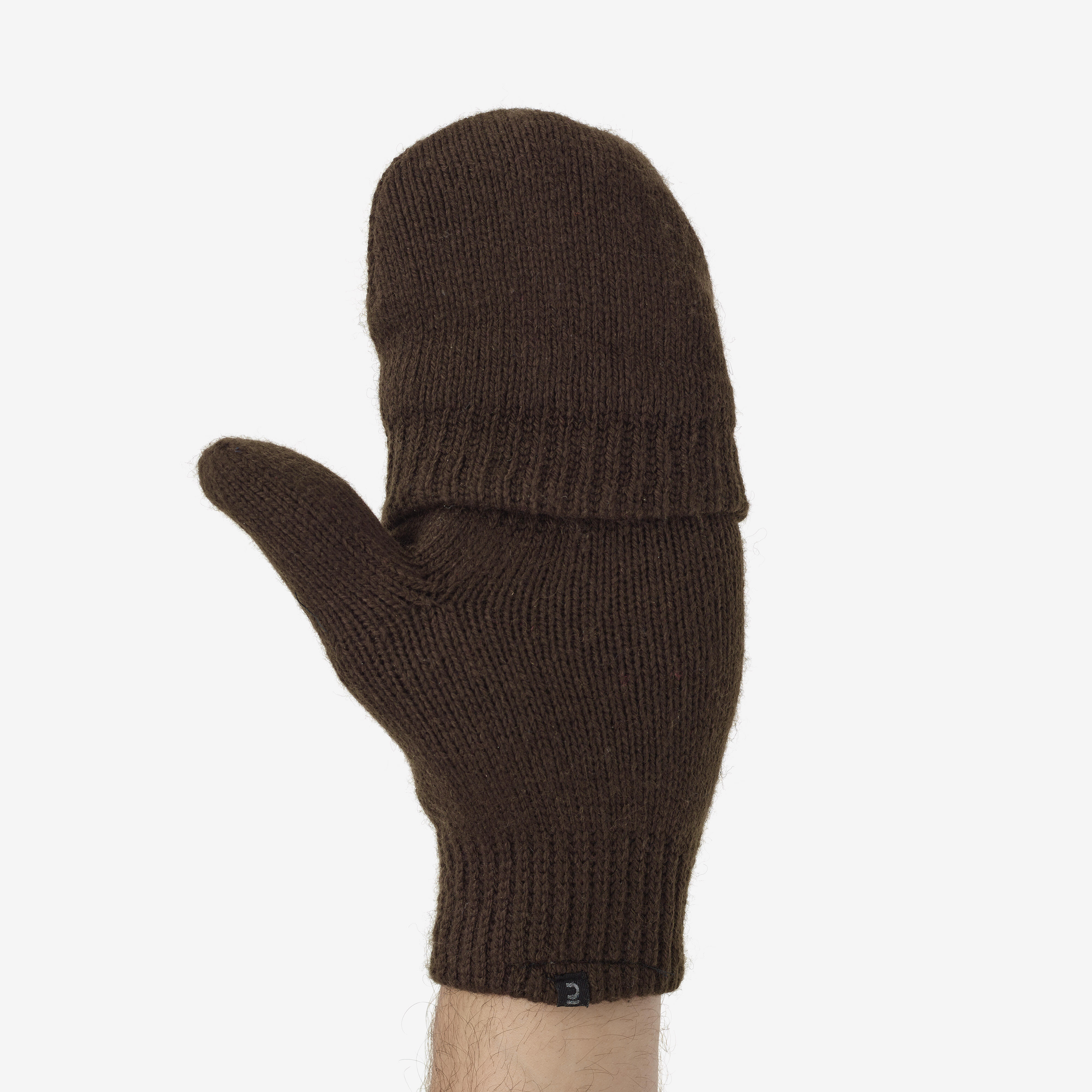 KNITTED MITT 500 BROWN