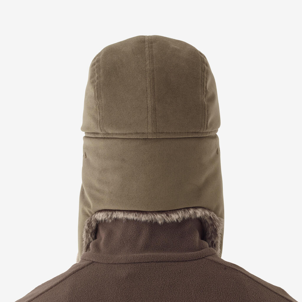 Faux-Fur Waterproof Hat - Brown