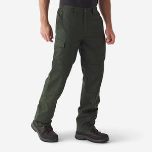 Pantalón De Caza Hombre Solognac 100 Cargo Verde Cálido Polar