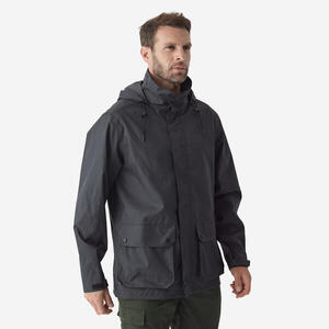 Chaqueta Caza Solognac 500 Hombre Gris Impermeable