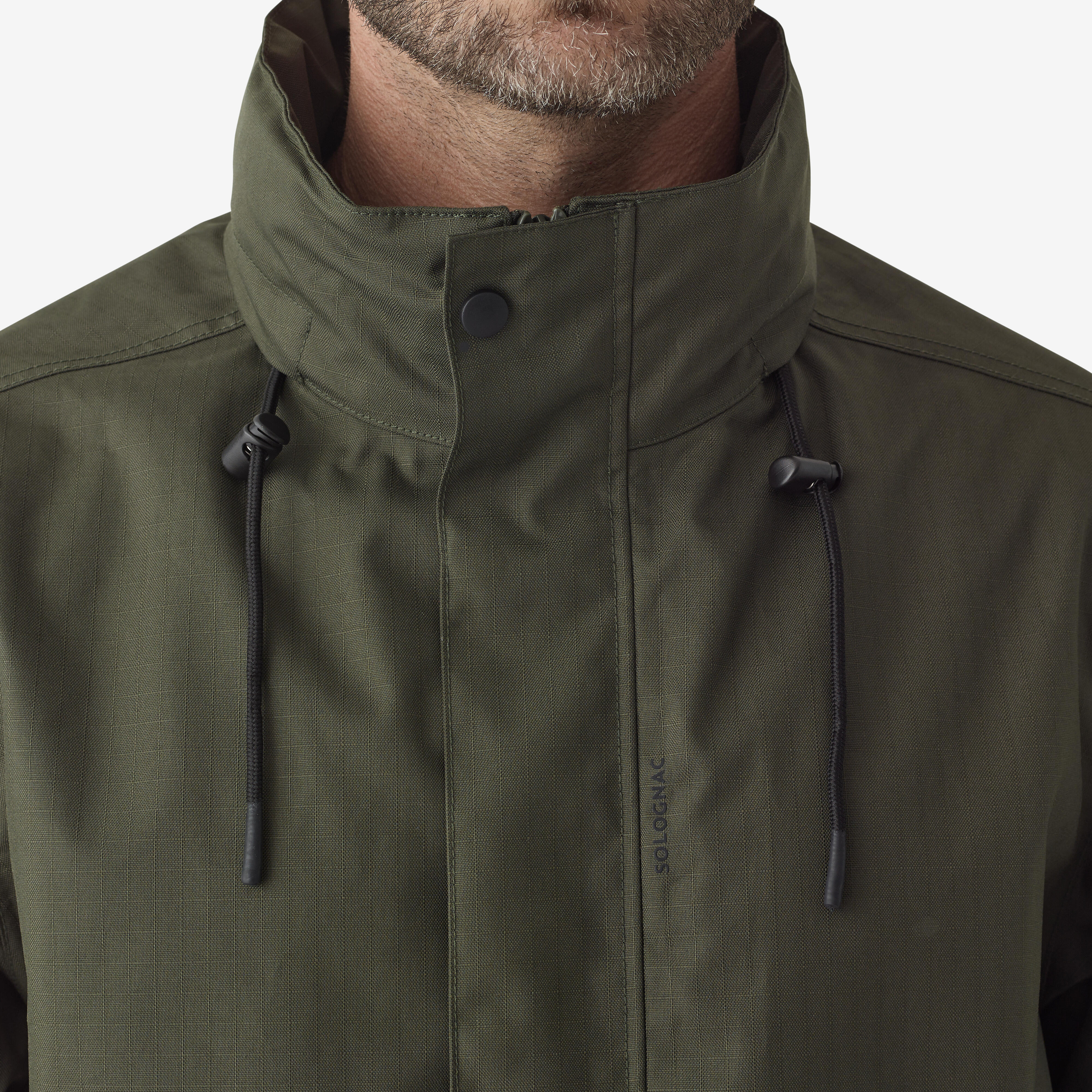 Men's Waterproof Jacket - 500 Green - SOLOGNAC