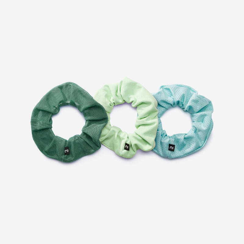 Scrunchies haarelastieken set van 3 groen