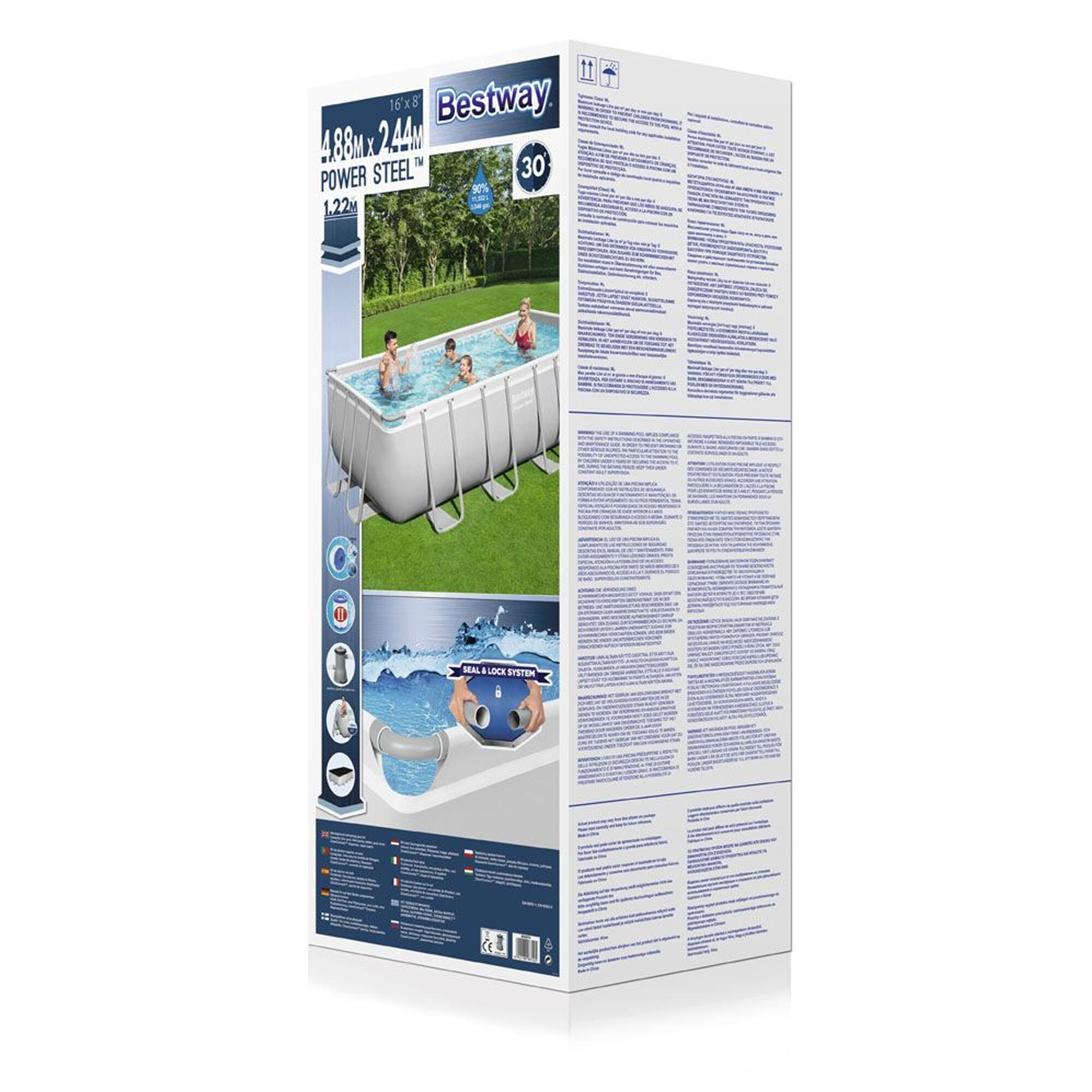 Piscina tubular de pvc rectangular BESTWAY 4.88x2.44x1.2 m 3/5