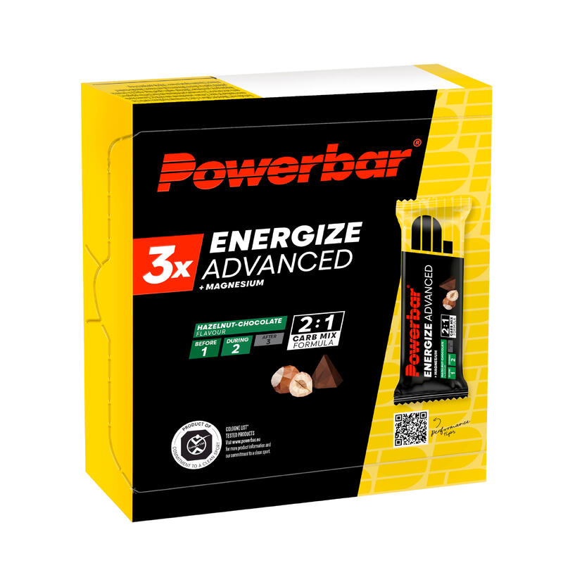 Baton energizant Powerbar C2max Alune Ciocolată (3 x 55g)