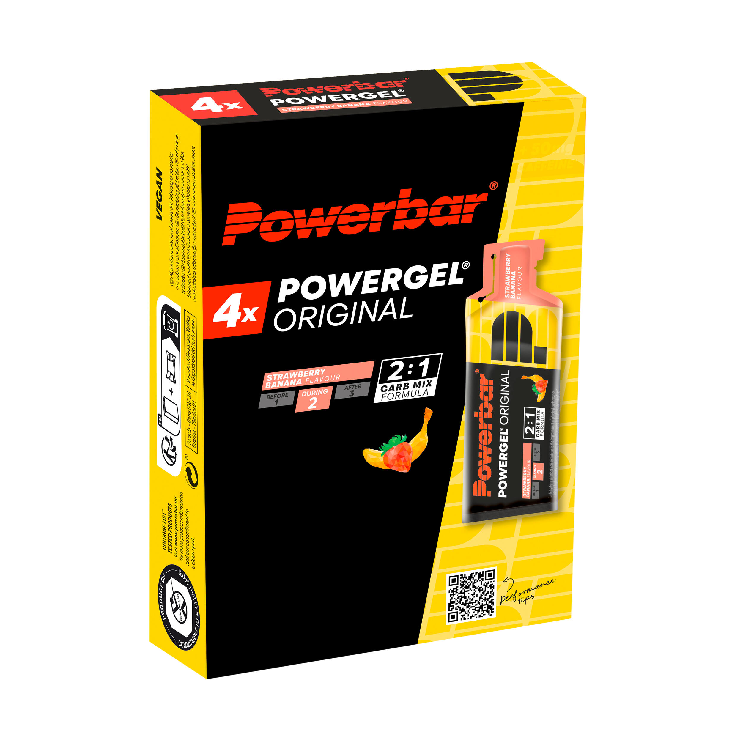 Powerbar - Gel Énergétique Power Gel Fraise Banane 4x41g - Gel Énergétique - Nutrition Et Soin - - Taille Unique - Decathlon