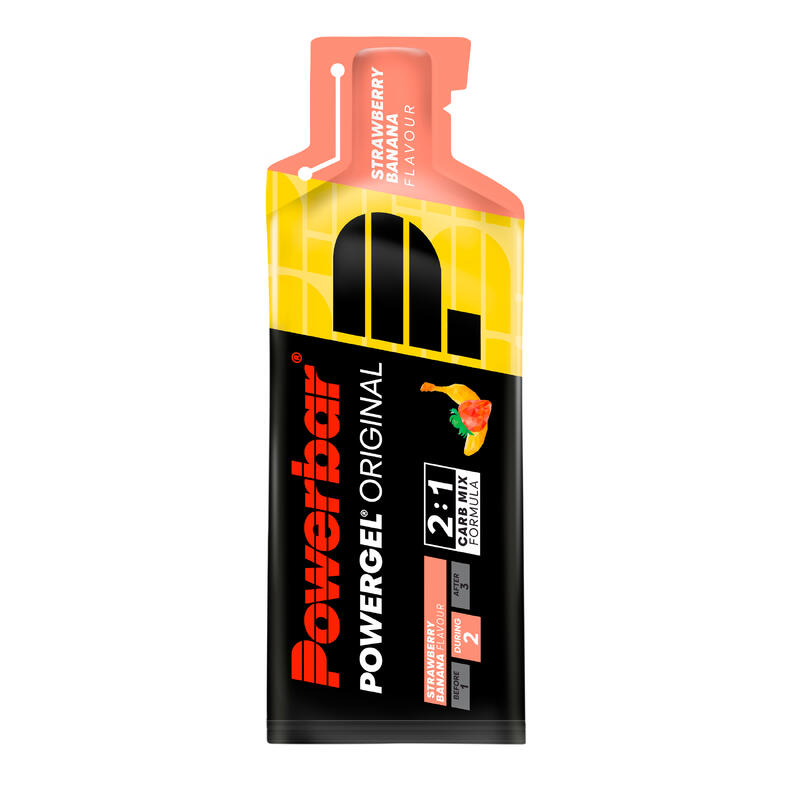 Gel énergétique POWER GEL fraise banane 4x41g