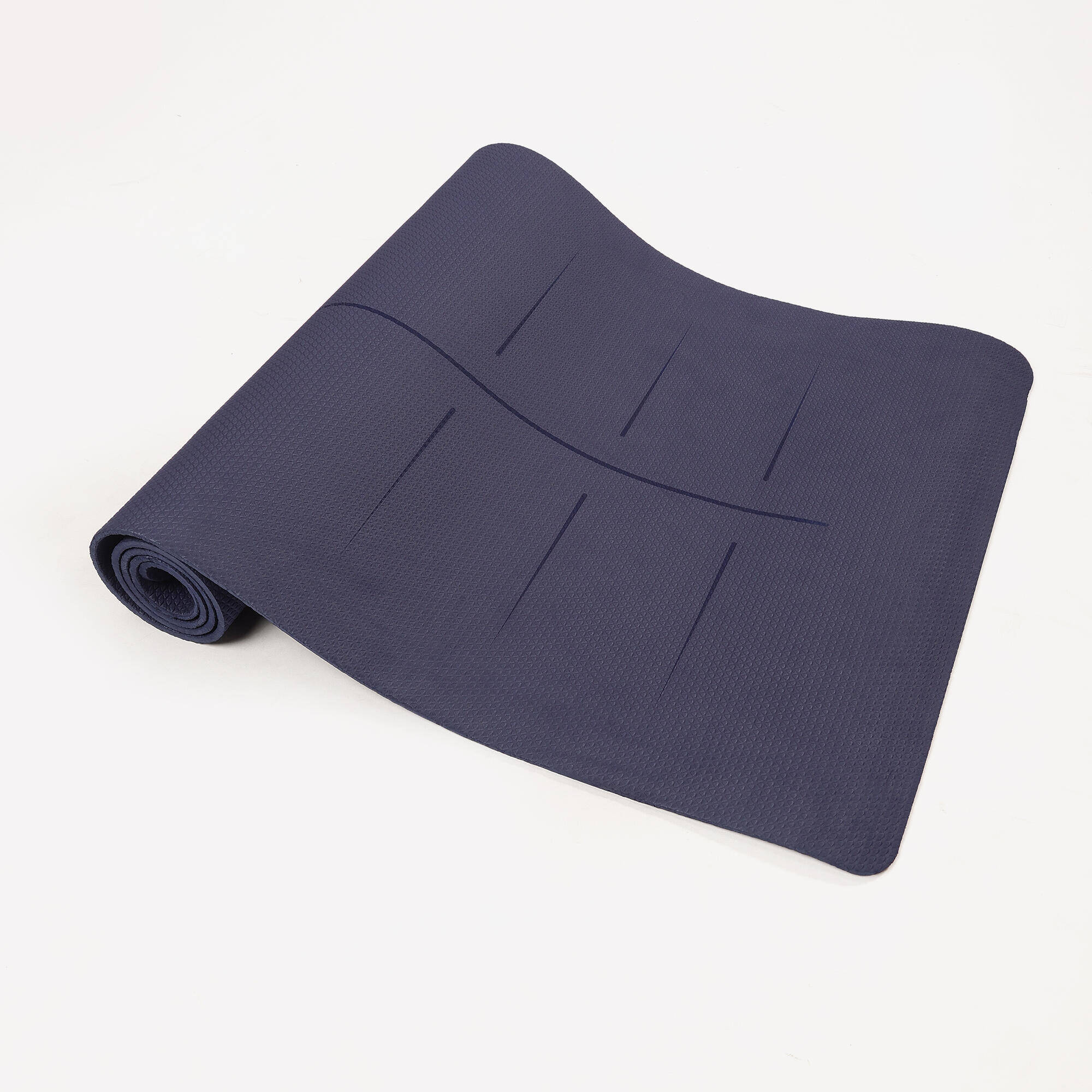 Yoga Mat 8mm Thick, Anti-Slip Foam, 200 x 75 cm with Carry Strap - Comet Blue -  5