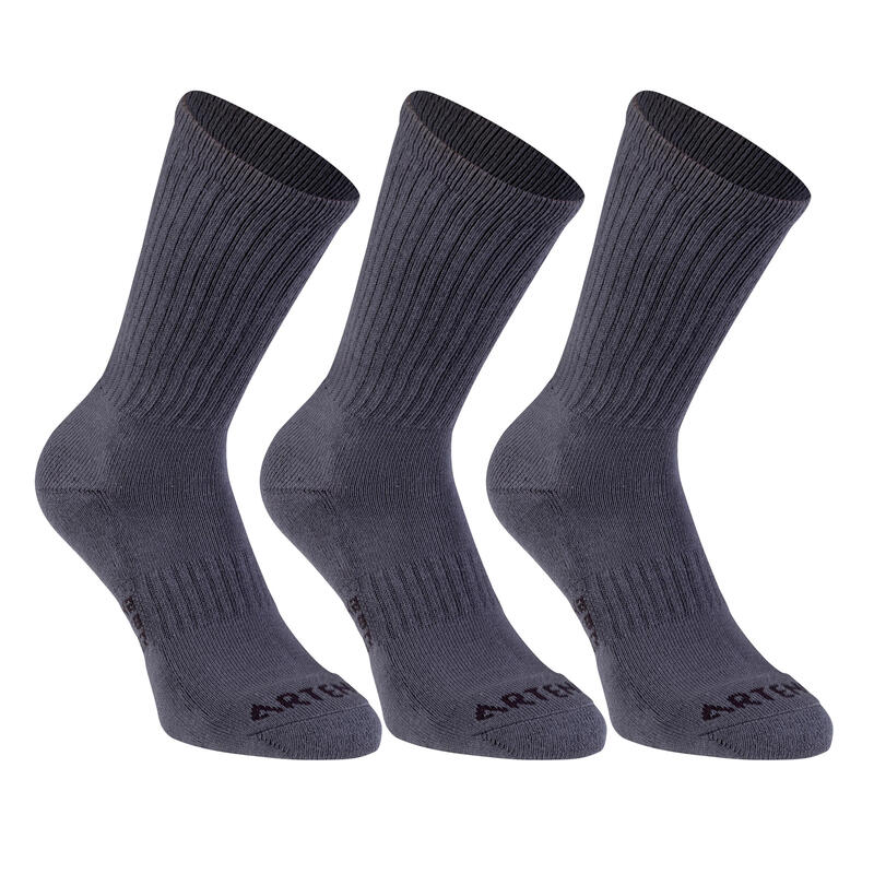 Tenis Çorabı - Uzun Konçlu - 3'lü Paket - Beyaz Retro - Decathlon RS 500