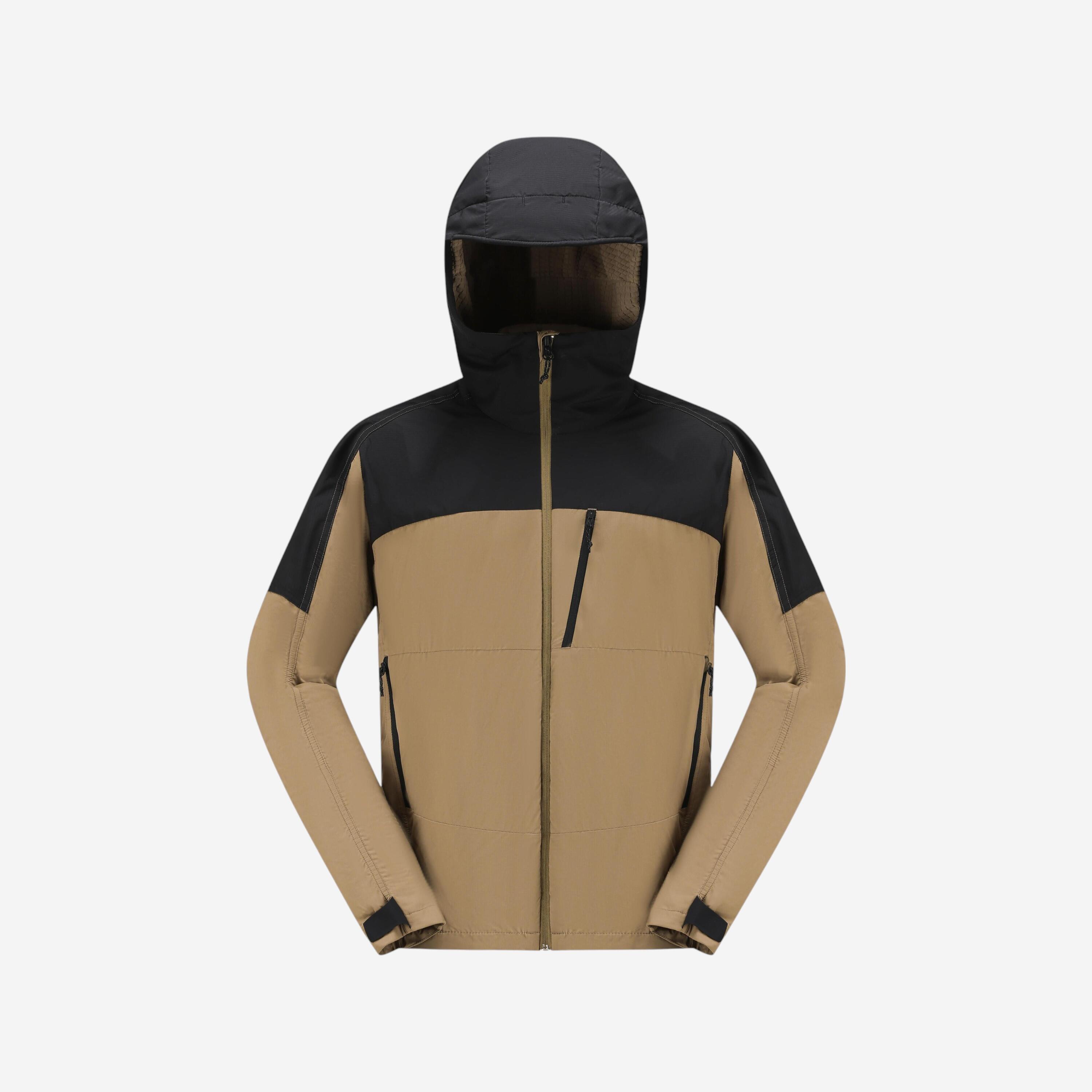 FORCLAZ Softshell uomo MT900 WINDWARM nero e marrone