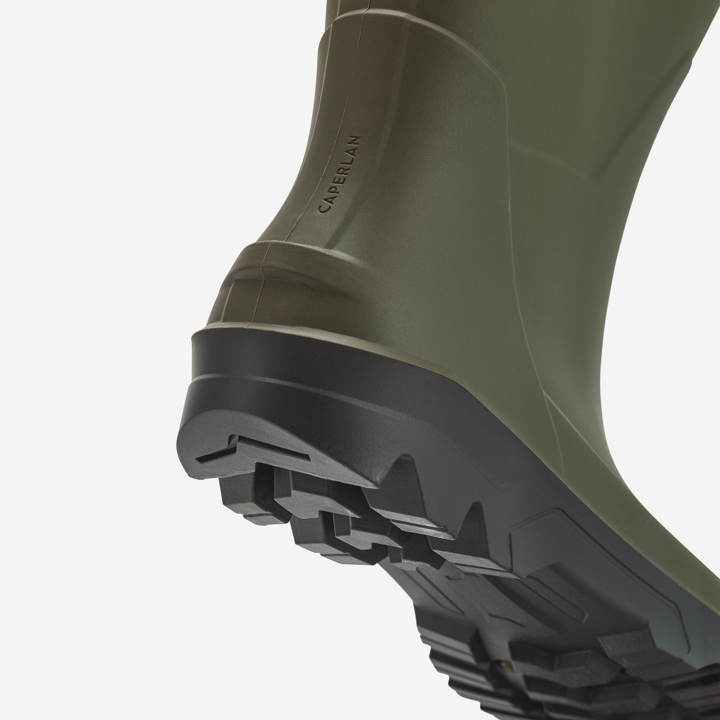 Men’s short and lightweight waterproof wellies LAND 100 green 5/6