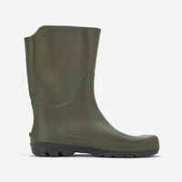 Men’s short and lightweight waterproof wellies LAND 100 green