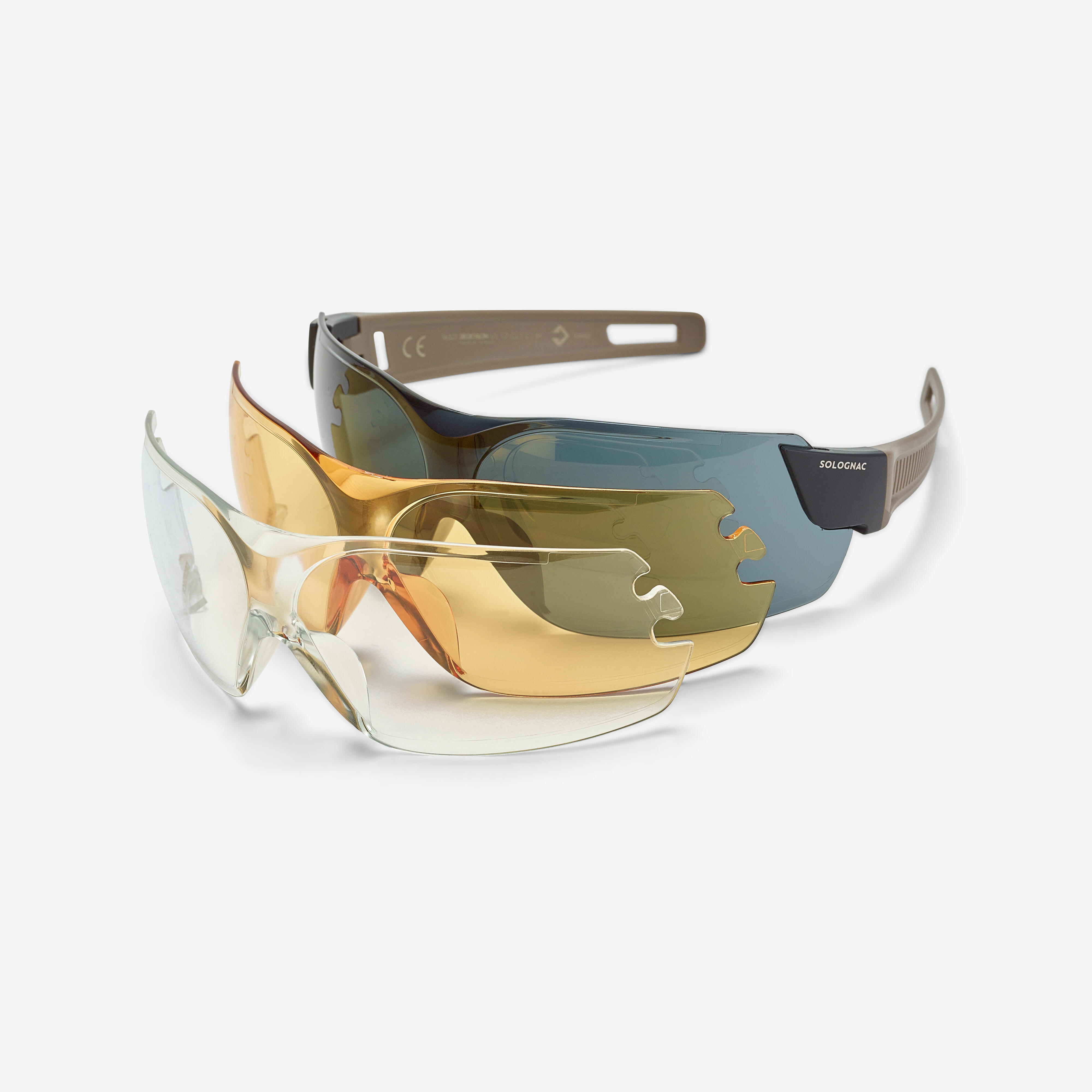 SG100 PK3 shooting goggles pack (including 3 shields)