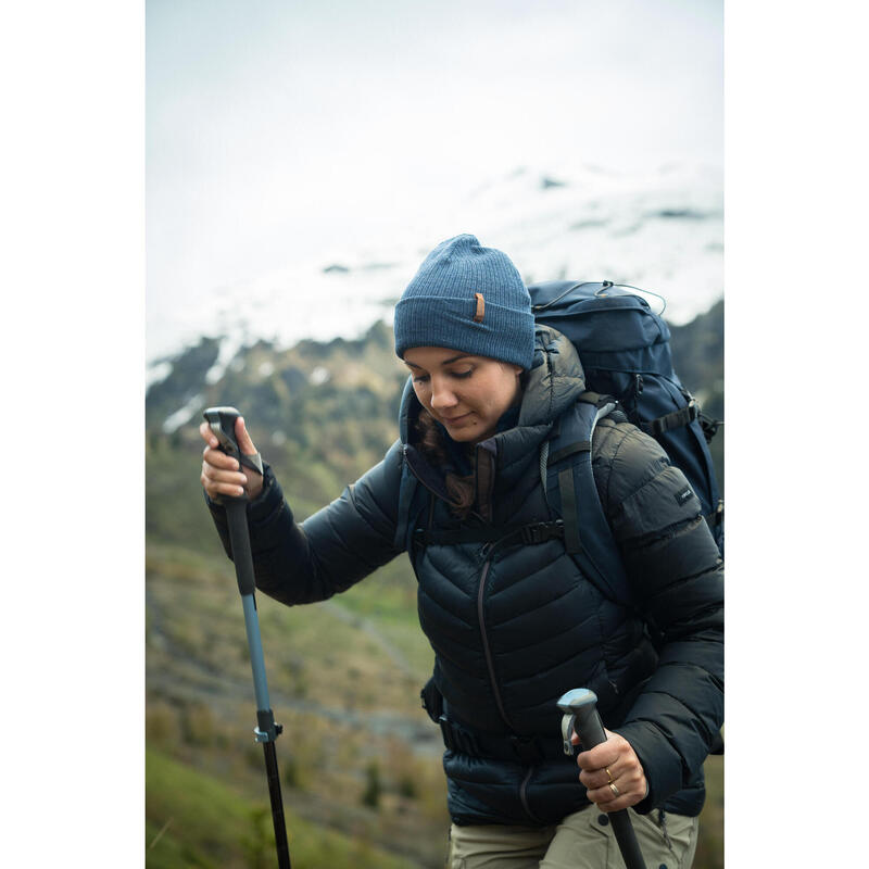 Kadın Outdoor Trekking Kapüşonlu Şişme Mont - Kuş Tüyü - Siyah - mt500 -10 °C