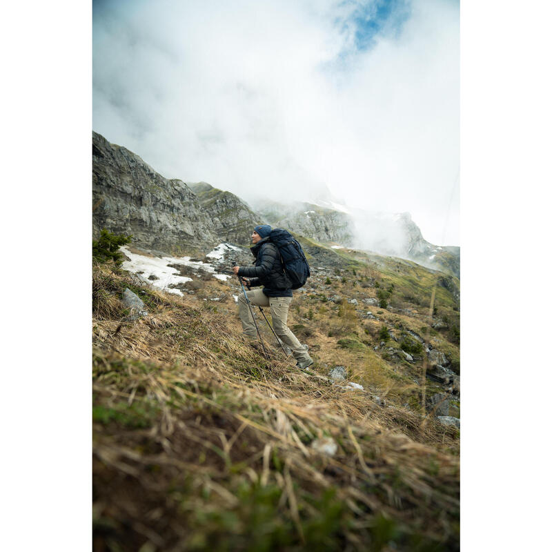 Kadın Outdoor Trekking Kapüşonlu Şişme Mont - Kuş Tüyü - Siyah - mt500 -10 °C