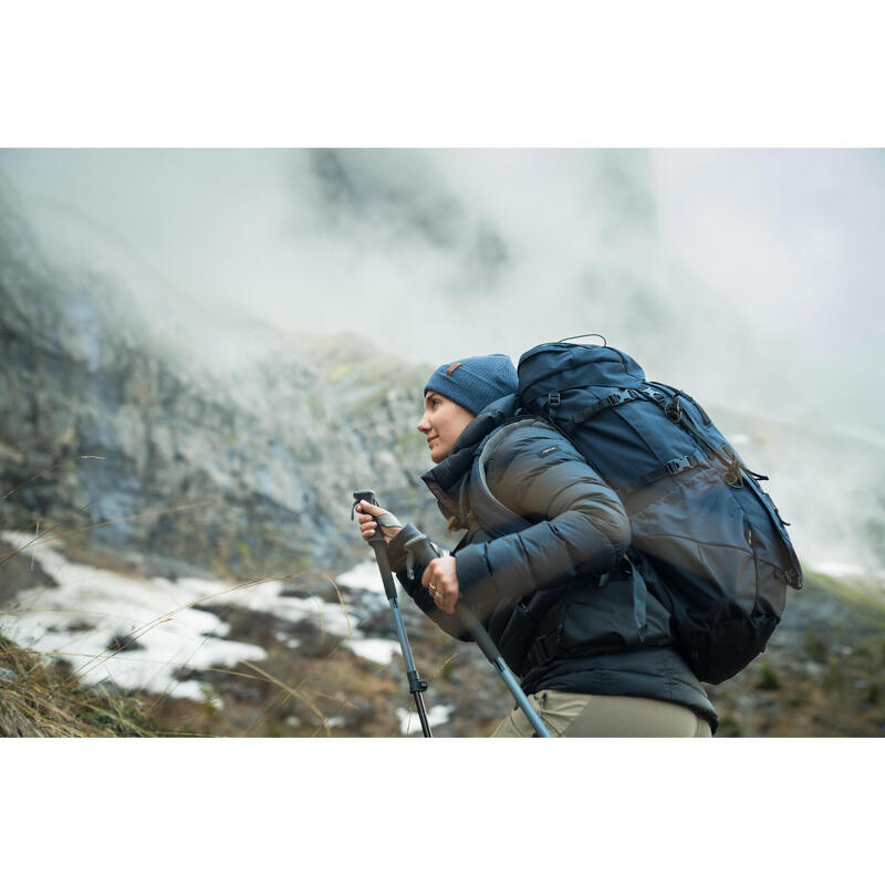 Kadın Outdoor Trekking Kapüşonlu Şişme Mont - Kuş Tüyü - Siyah - mt500 -10 °C