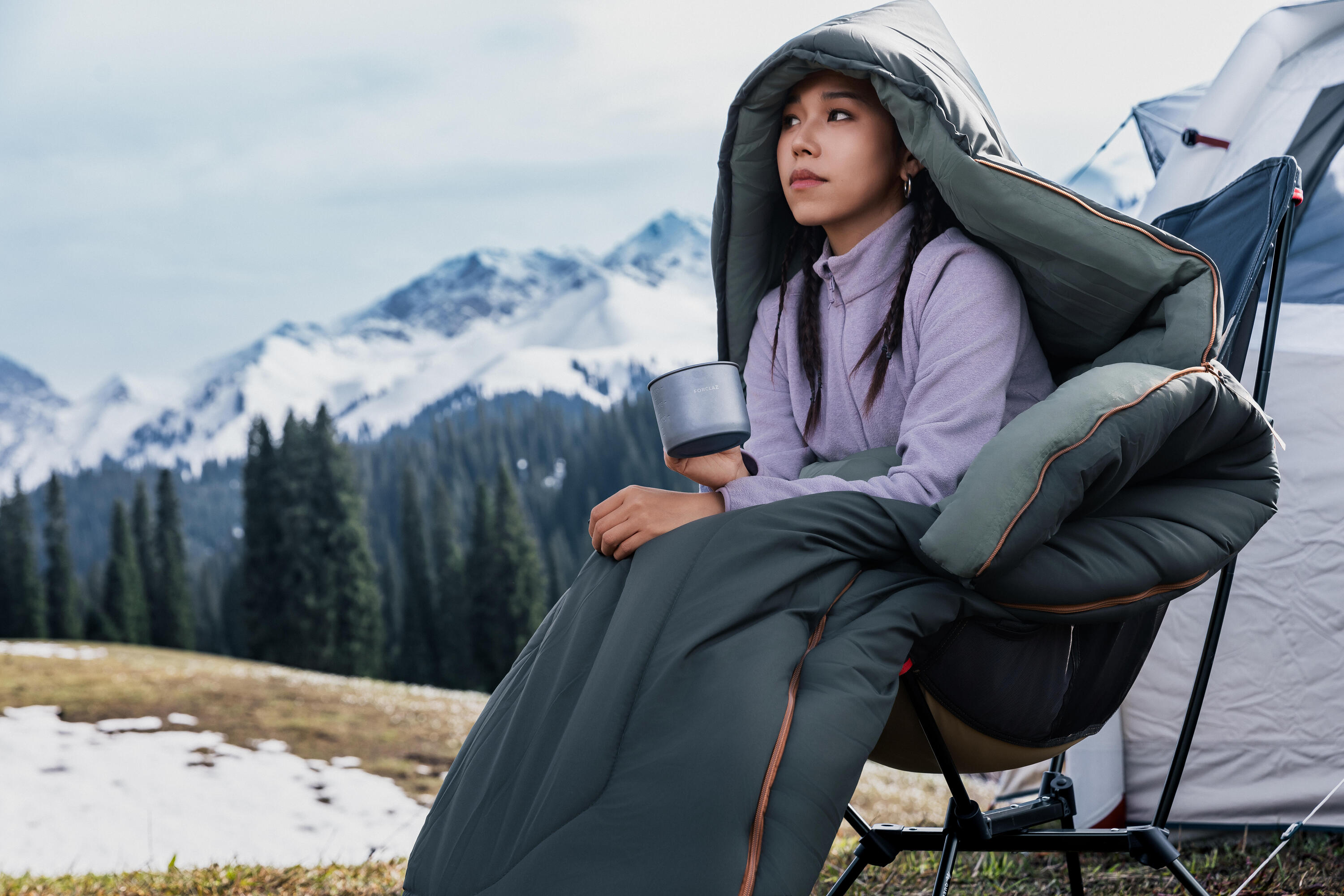 Camping sleeping bag 0°C, Arpenaz 5/7