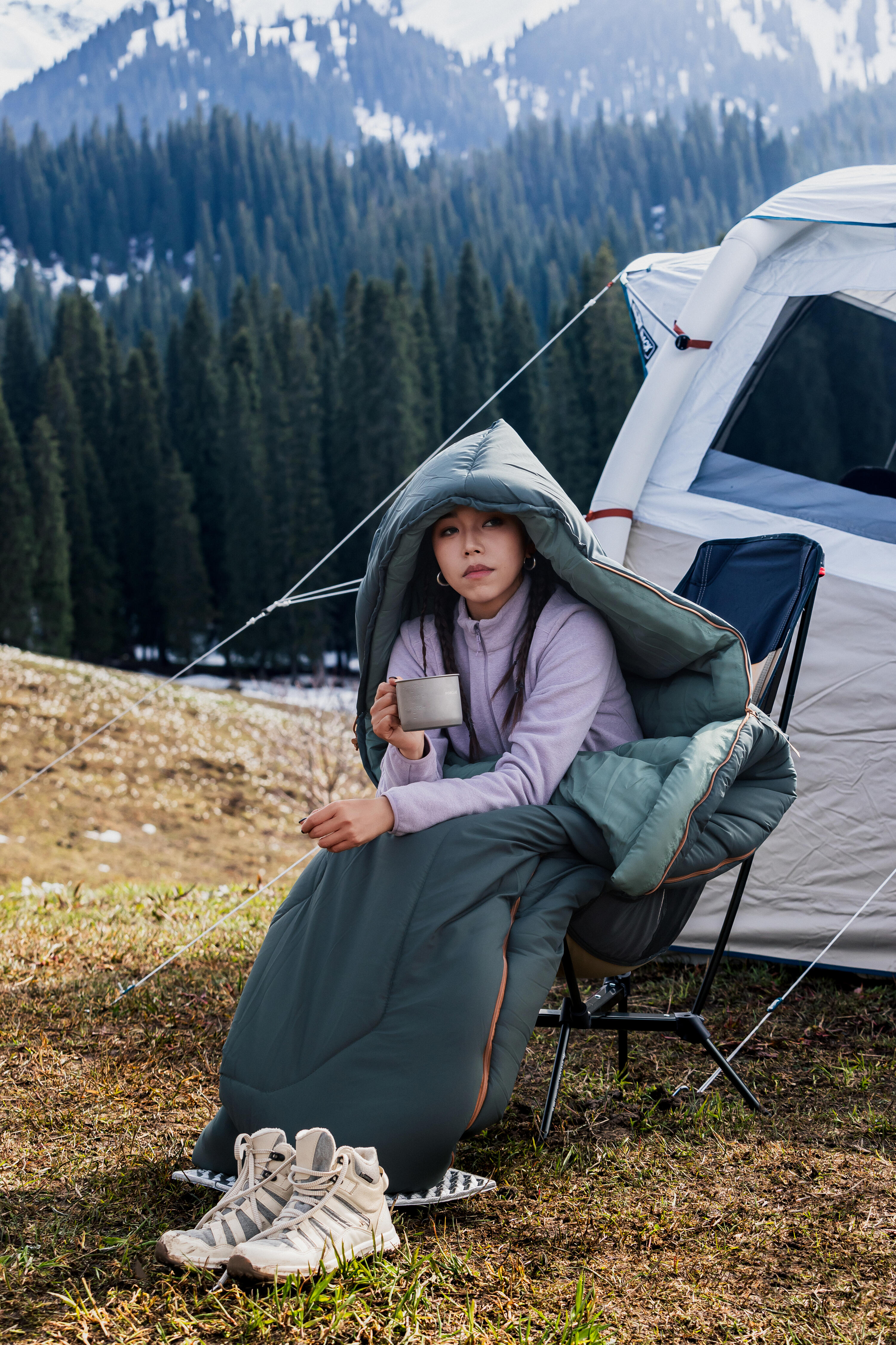 Camping sleeping bag 0°C, Arpenaz 4/7