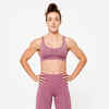 Women's Cross-Straps Light Support Sports Bra - Plum