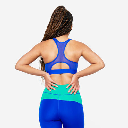 Топ спортивний жіночий синій/жовтий