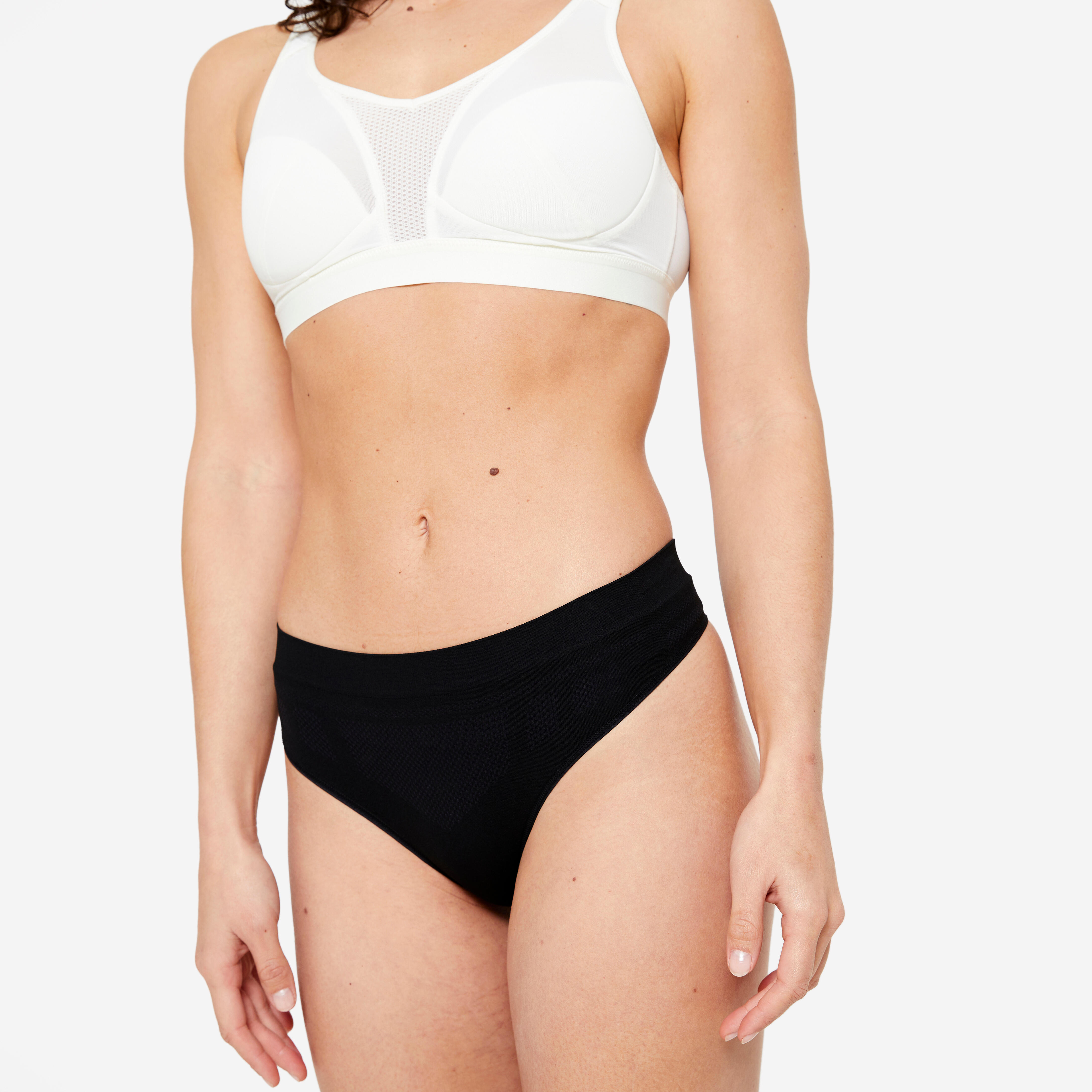 Women's Seamless Tanga - Ebony Black