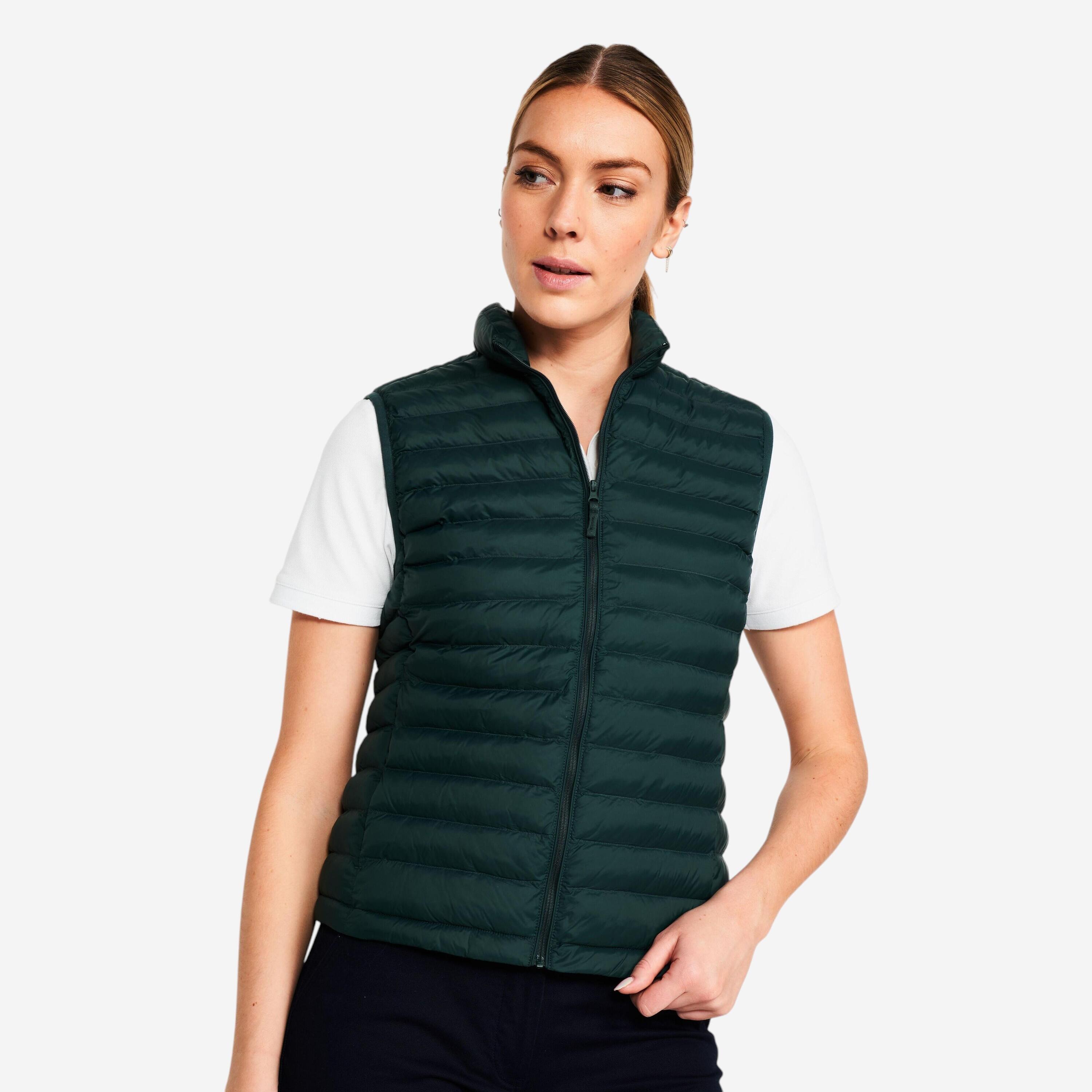 INESIS Chaqueta acolchada golf sin mangas Mujer - MW500 verde