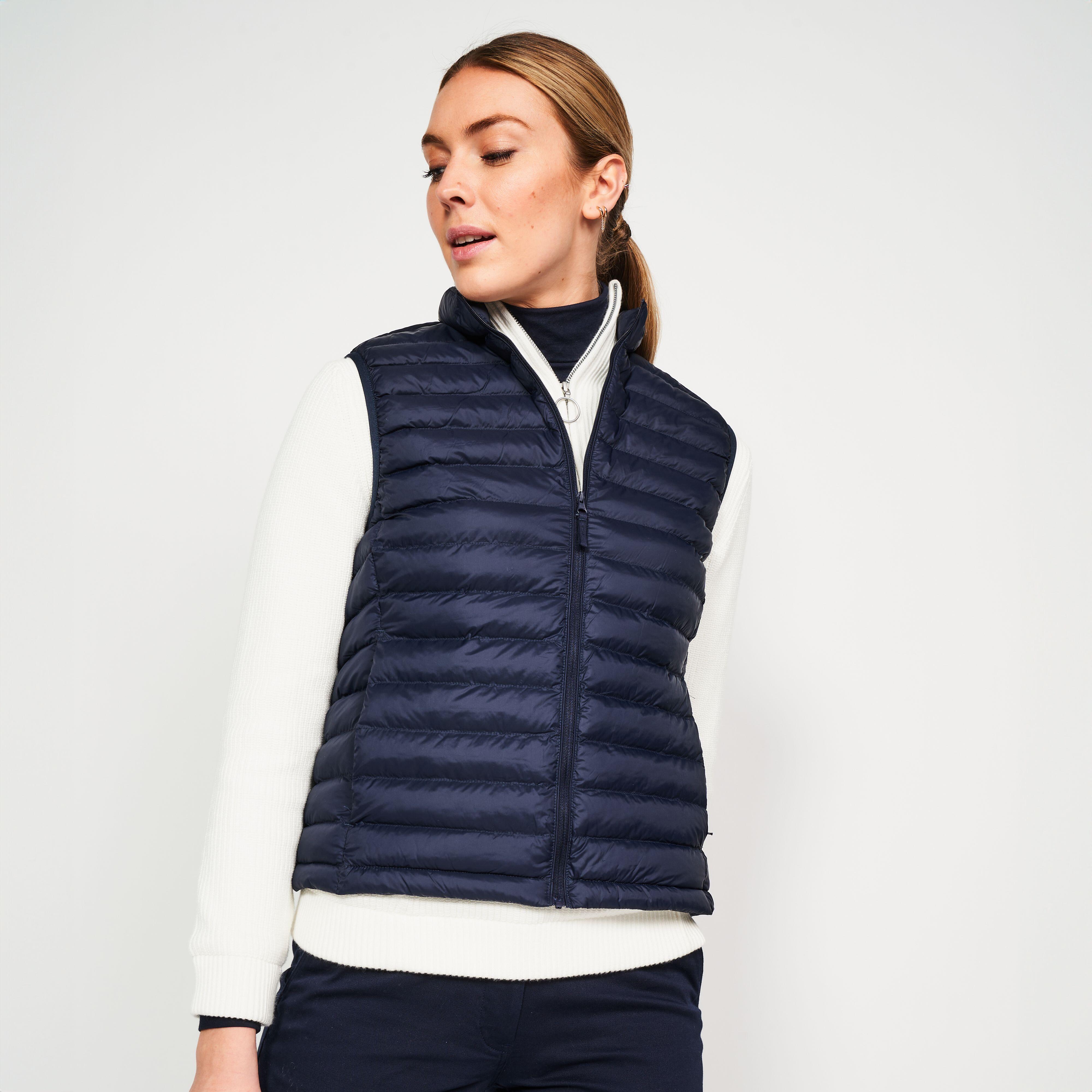 Giacca da golf senza maniche da donna - MW500 navy