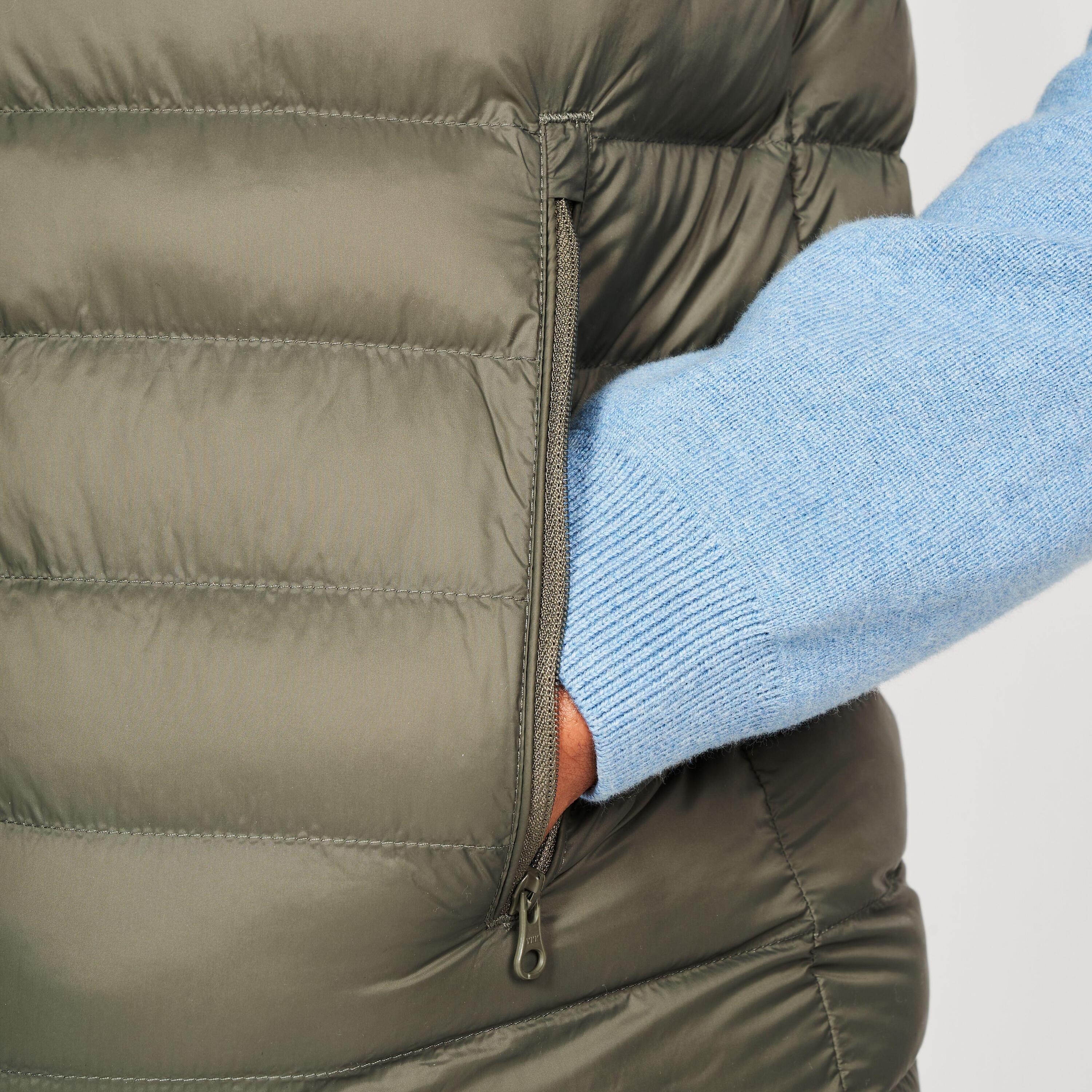 Men’s golf sleeveless down jacket - MW500 khaki 4/7