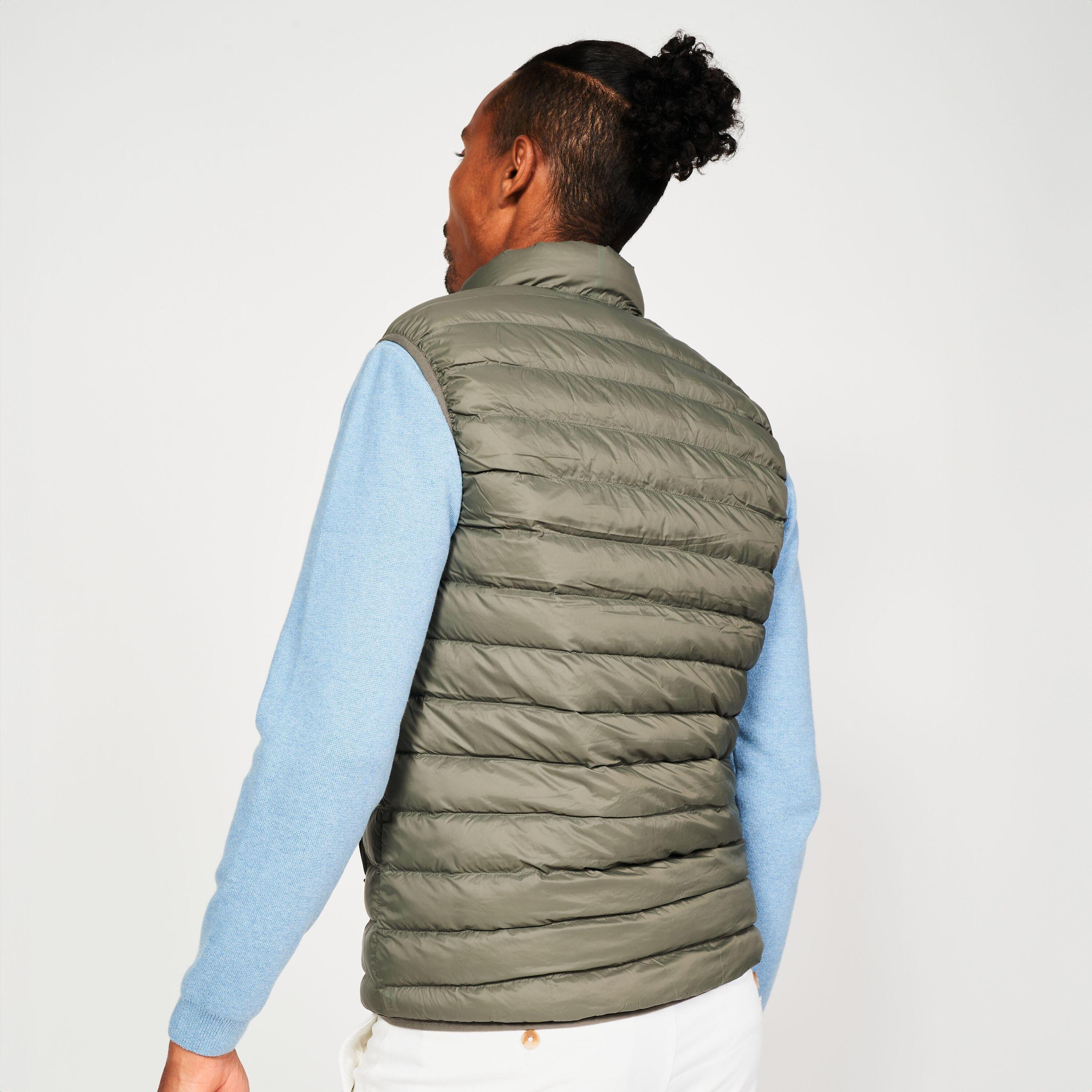 Men’s golf sleeveless down jacket - MW500 khaki 2/7