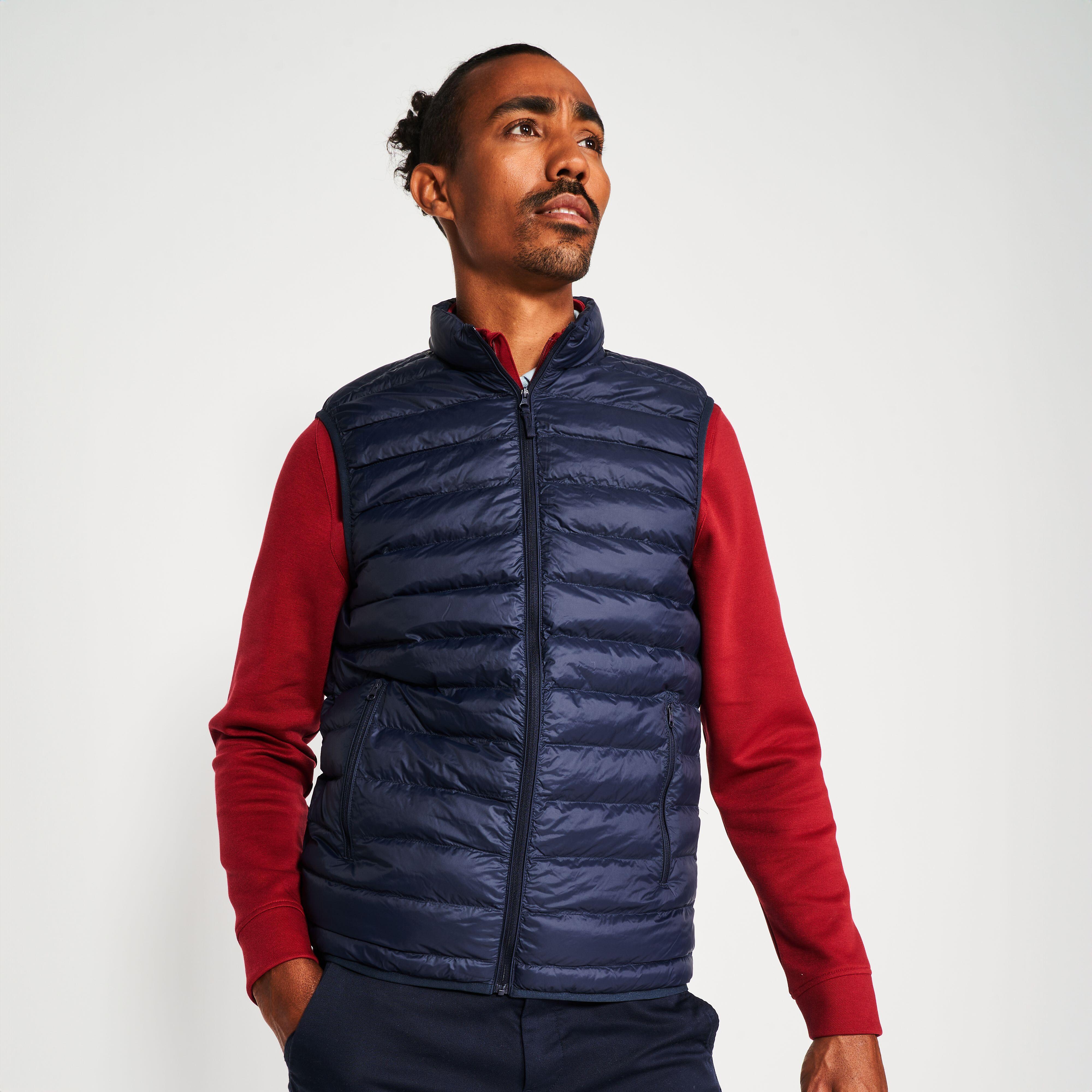 Men's sleeveless golf jacket - MW500 navy blue