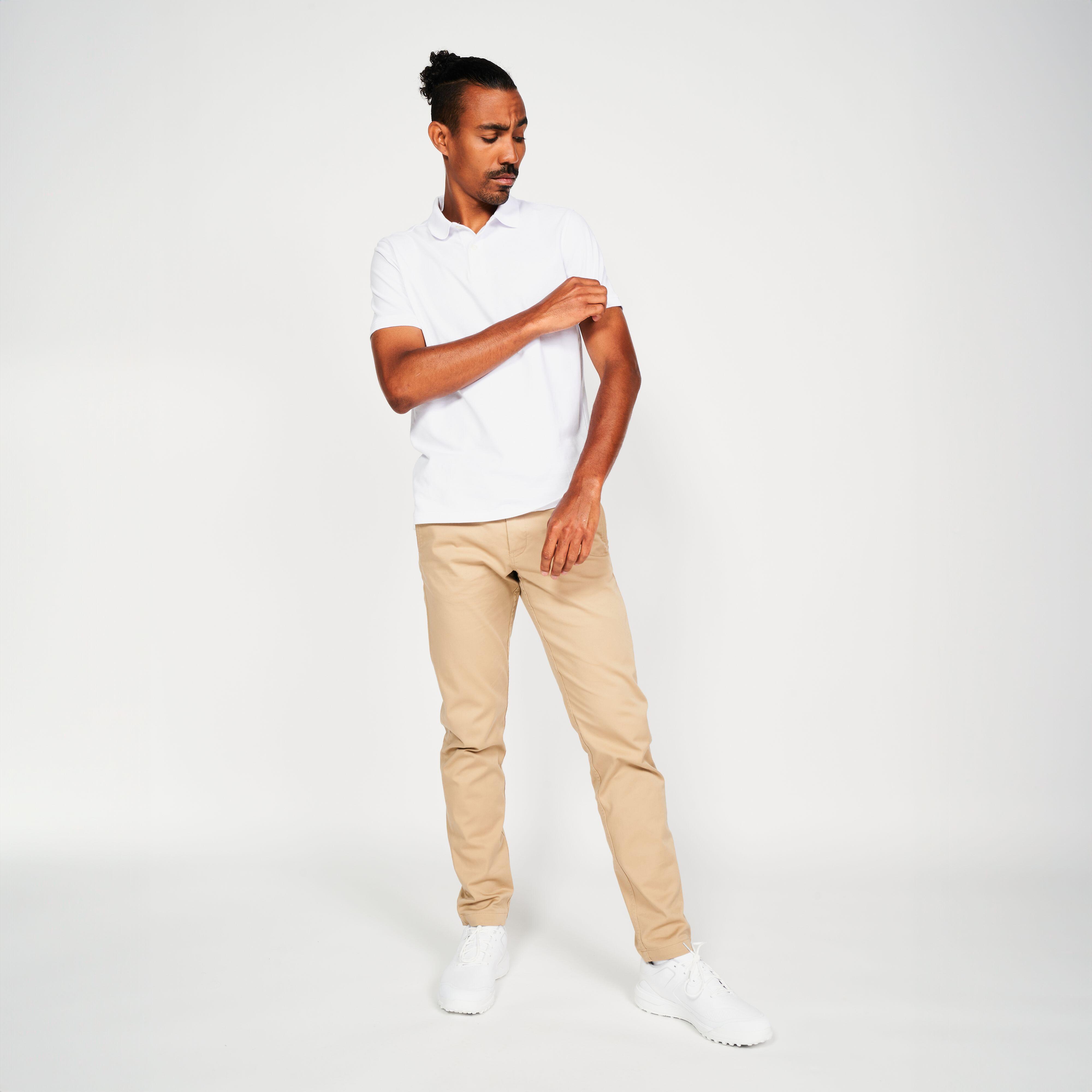 Men's Cotton Short-Sleeved Golf Polo Shirt, MW 500 - INESIS