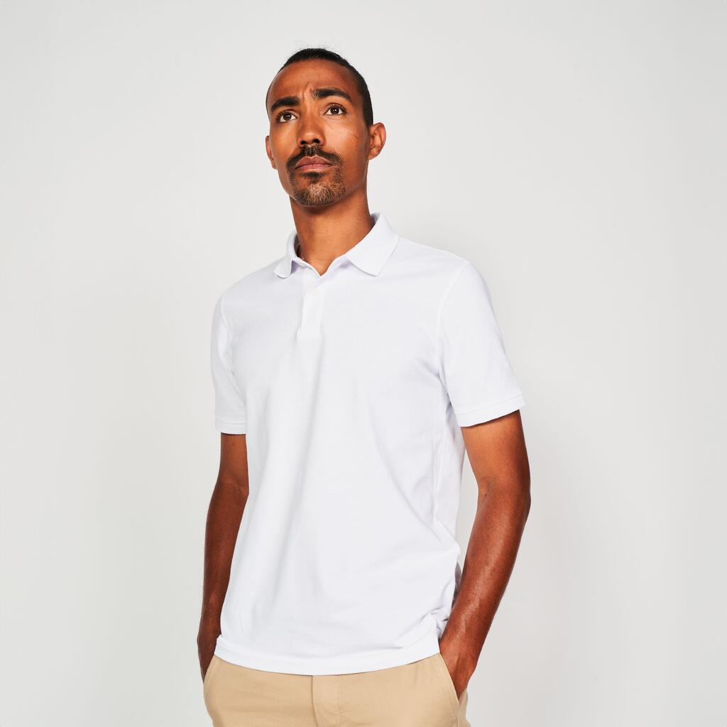 Golf cotton short sleeve polo shirt beige