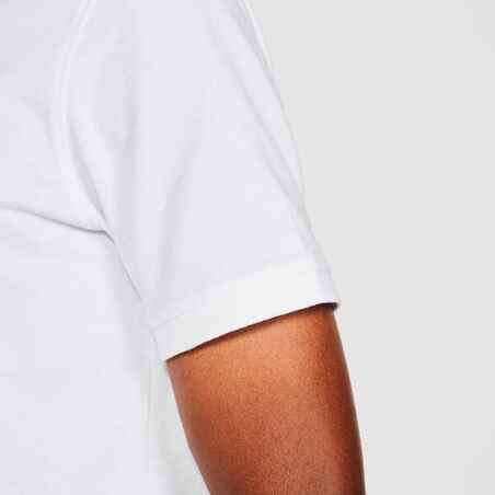 Men’s golf cotton short-sleeved polo shirt - MW500 White