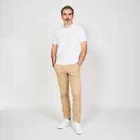 Men’s golf cotton short-sleeved polo shirt - MW500 White