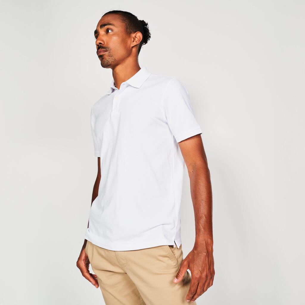 Golf cotton short sleeve polo shirt beige
