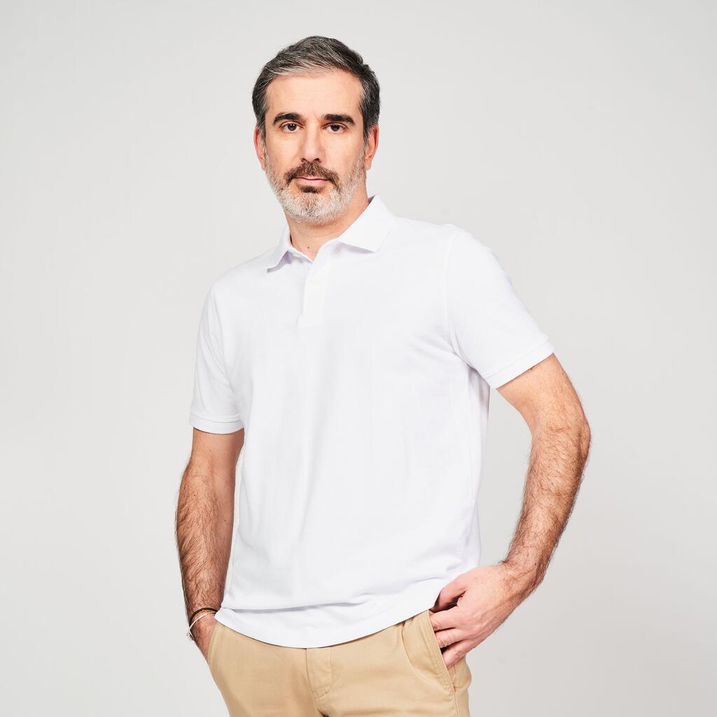 Golf cotton short sleeve polo shirt beige